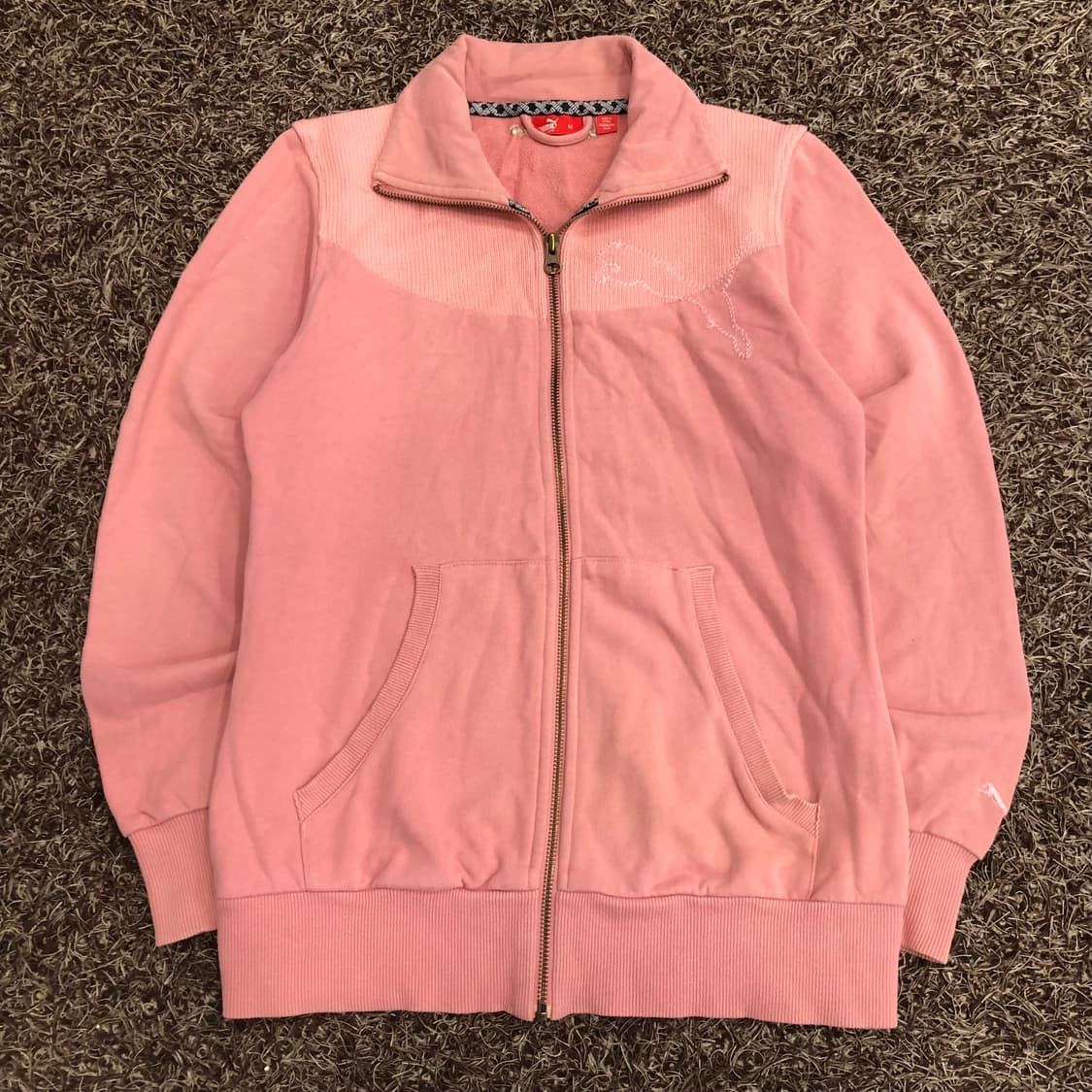 푸마 딸기우유 핑크 스웻 져지 트랙탑 상품이미지1