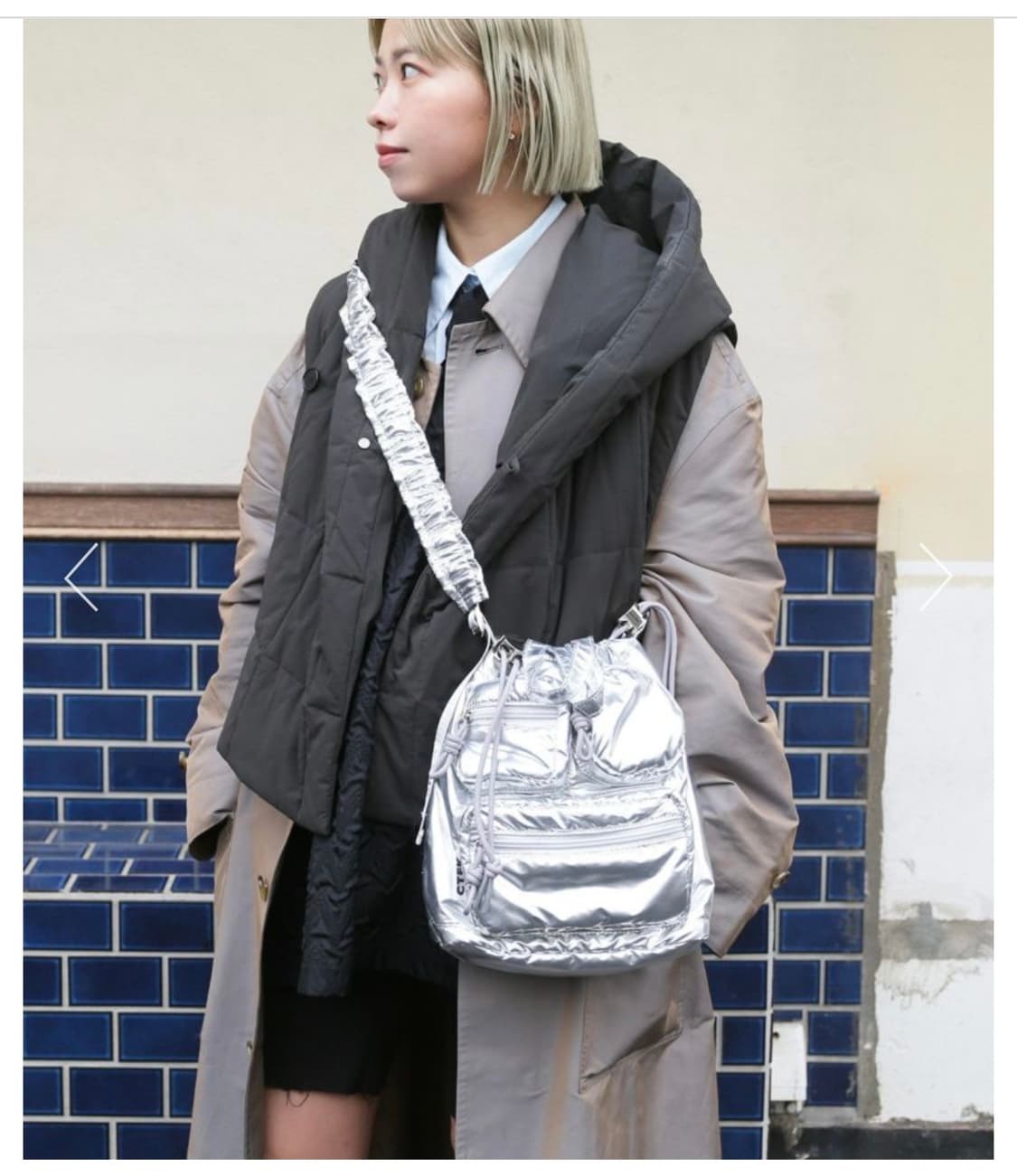 컨트롤프릭스 복조리백 크로스백 실버 상품이미지1