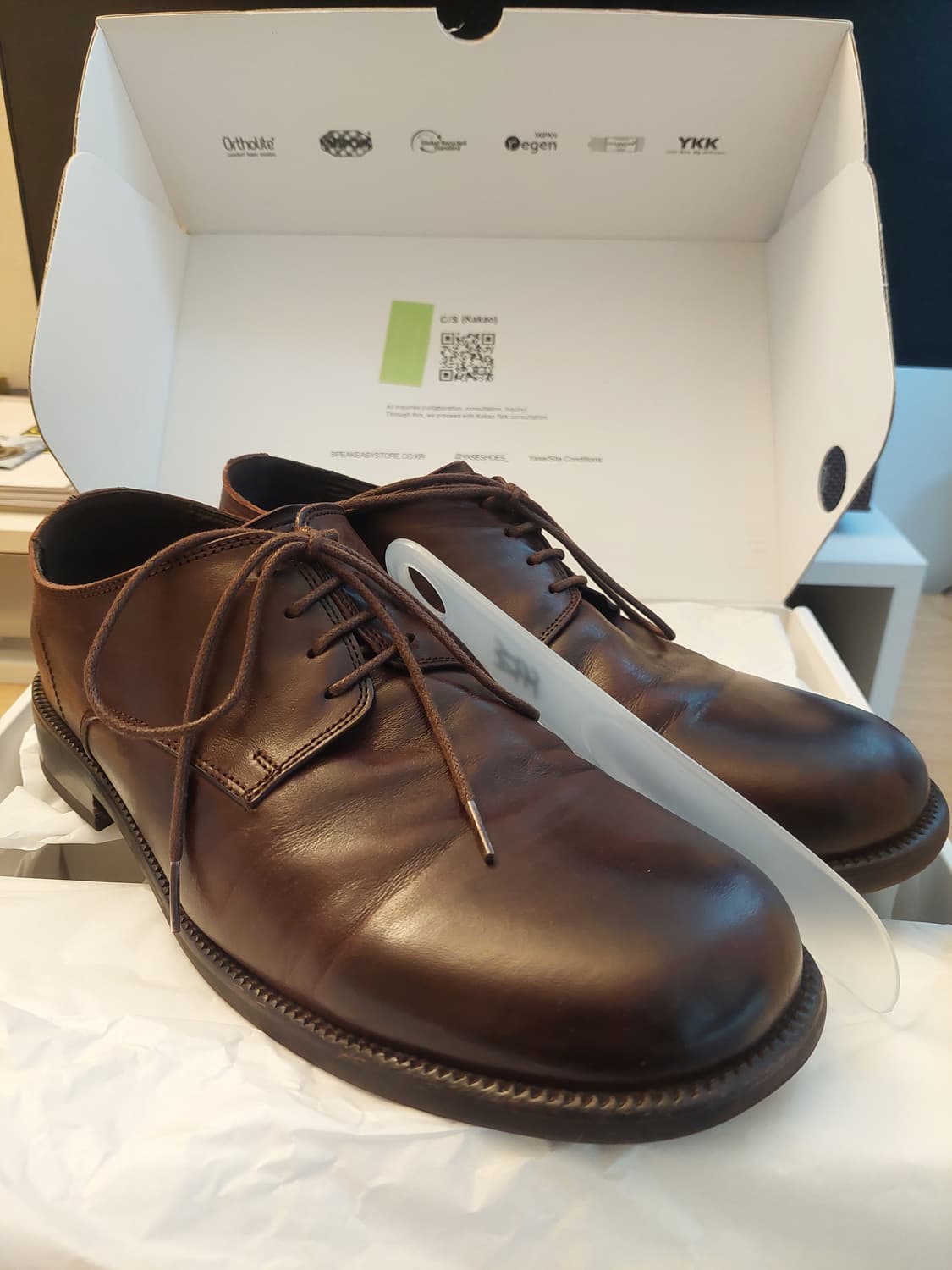 야세 홀리 홀스하이드 컴포트 더비슈즈 구두 브라운 275 상품이미지2