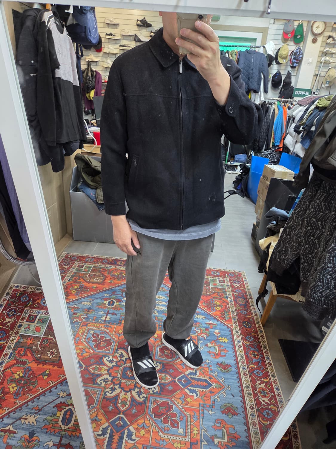 입생로랑 올드스쿨 울 카라 자켓 L 상품이미지9