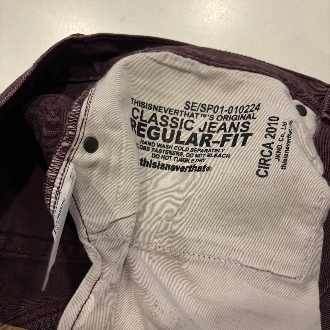 [L] 디스이즈네버댓 와인 퍼플 컬러 데님 팬츠 C451 상품이미지9