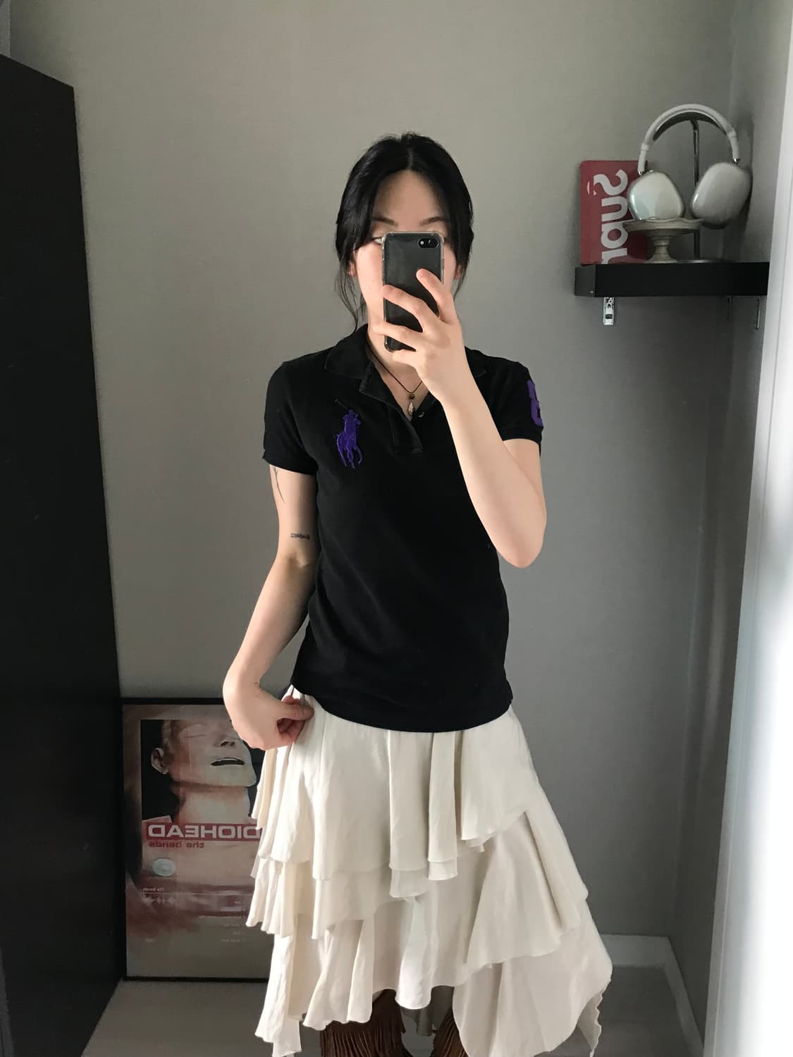 폴로 랄프로렌 걸즈 빅포니로고 블랙 카라티 상품이미지1