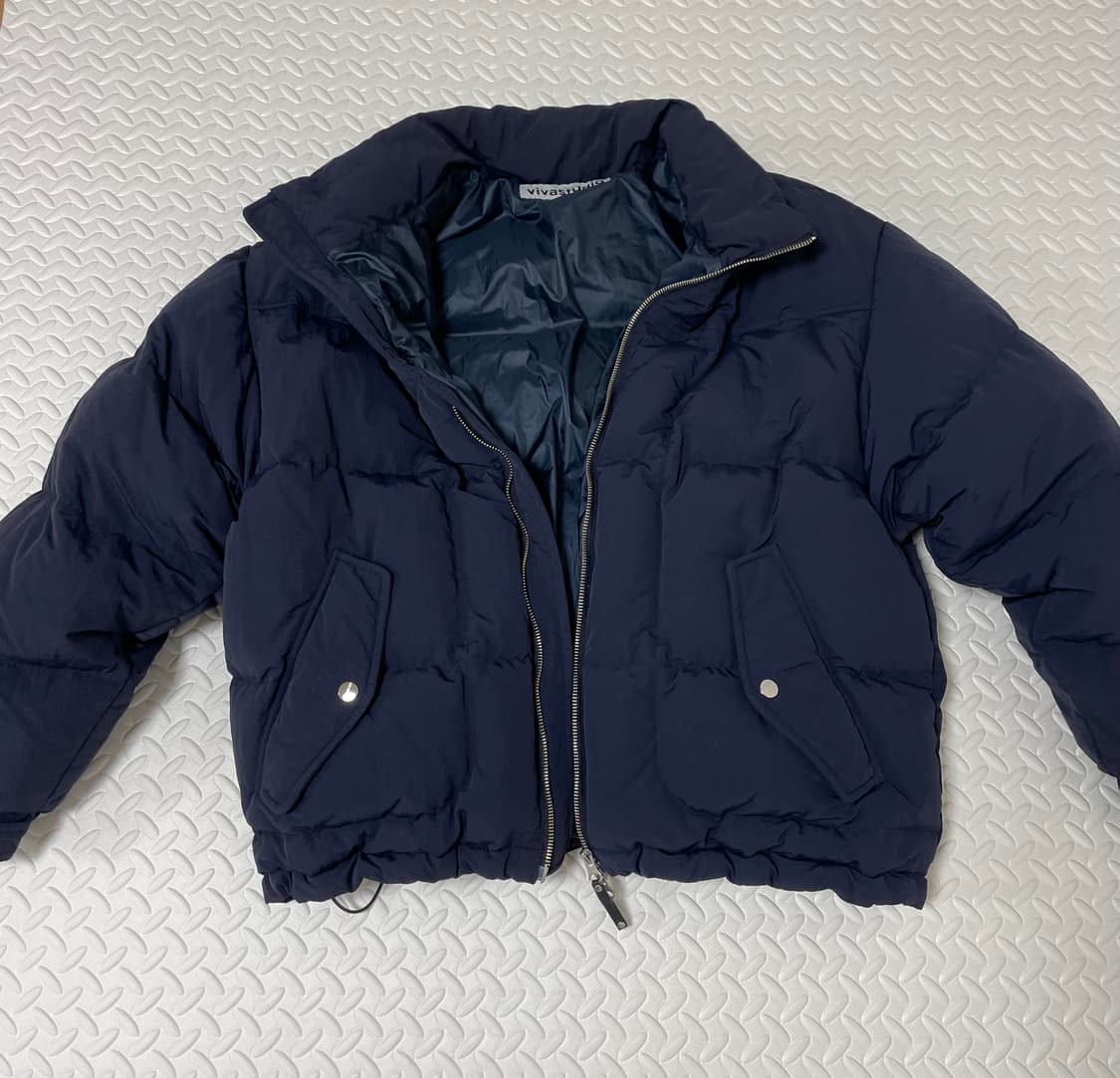 비바스튜디오 푸퍼패딩 숏패딩 덕다운 네이비 M 상품이미지2
