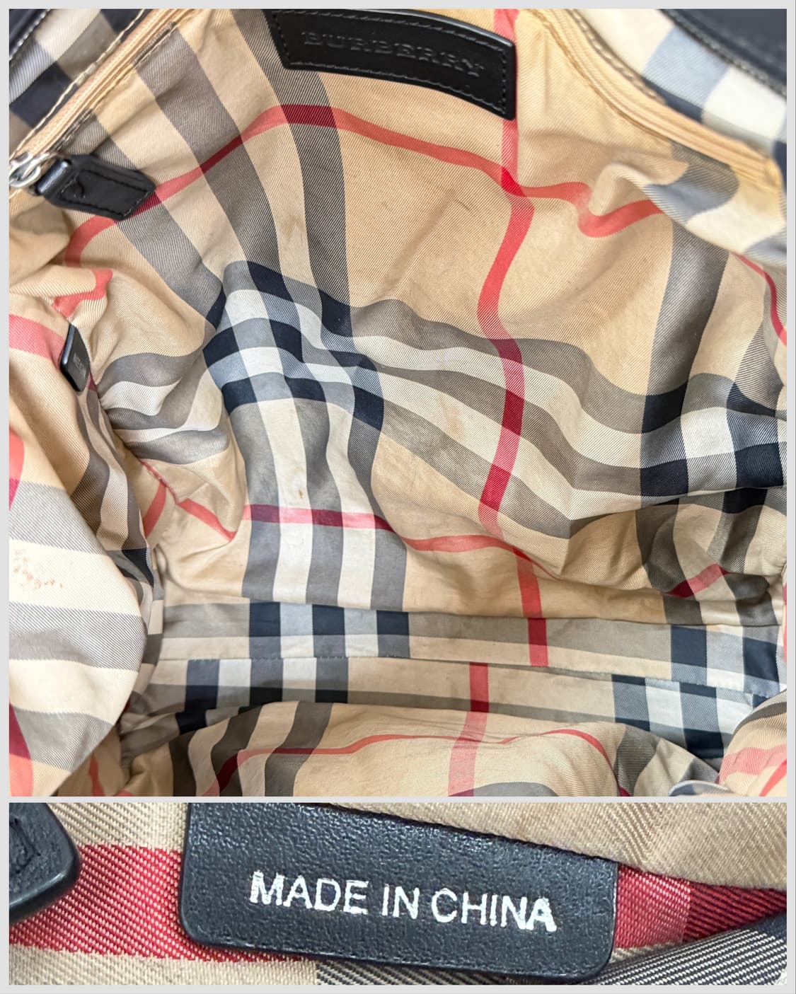 버버리 나일론 & 레더 블랙 숄더백 상품이미지9