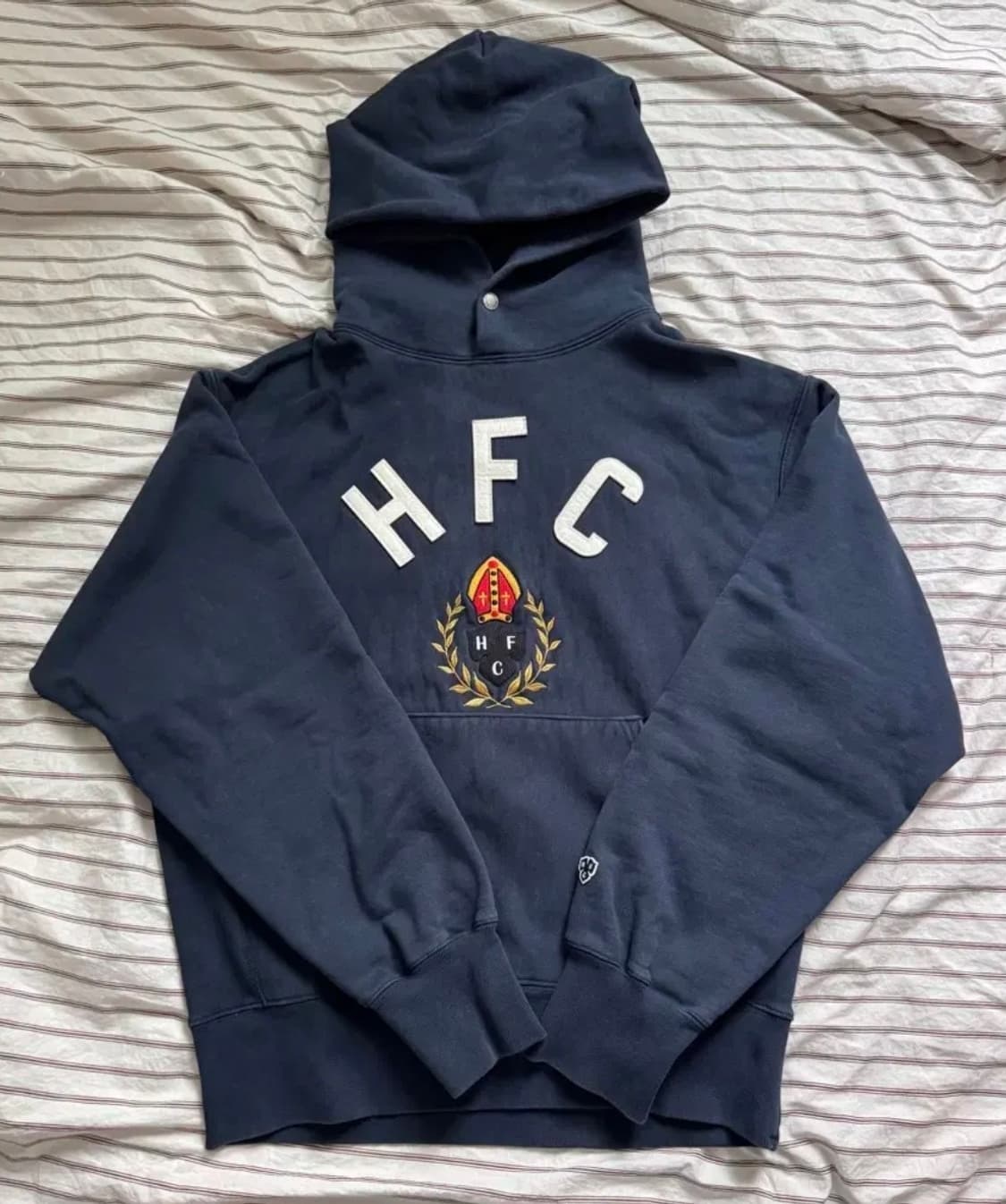 헤리티지플로스 10주년 빅로고 후드티 네이비L 상품이미지1