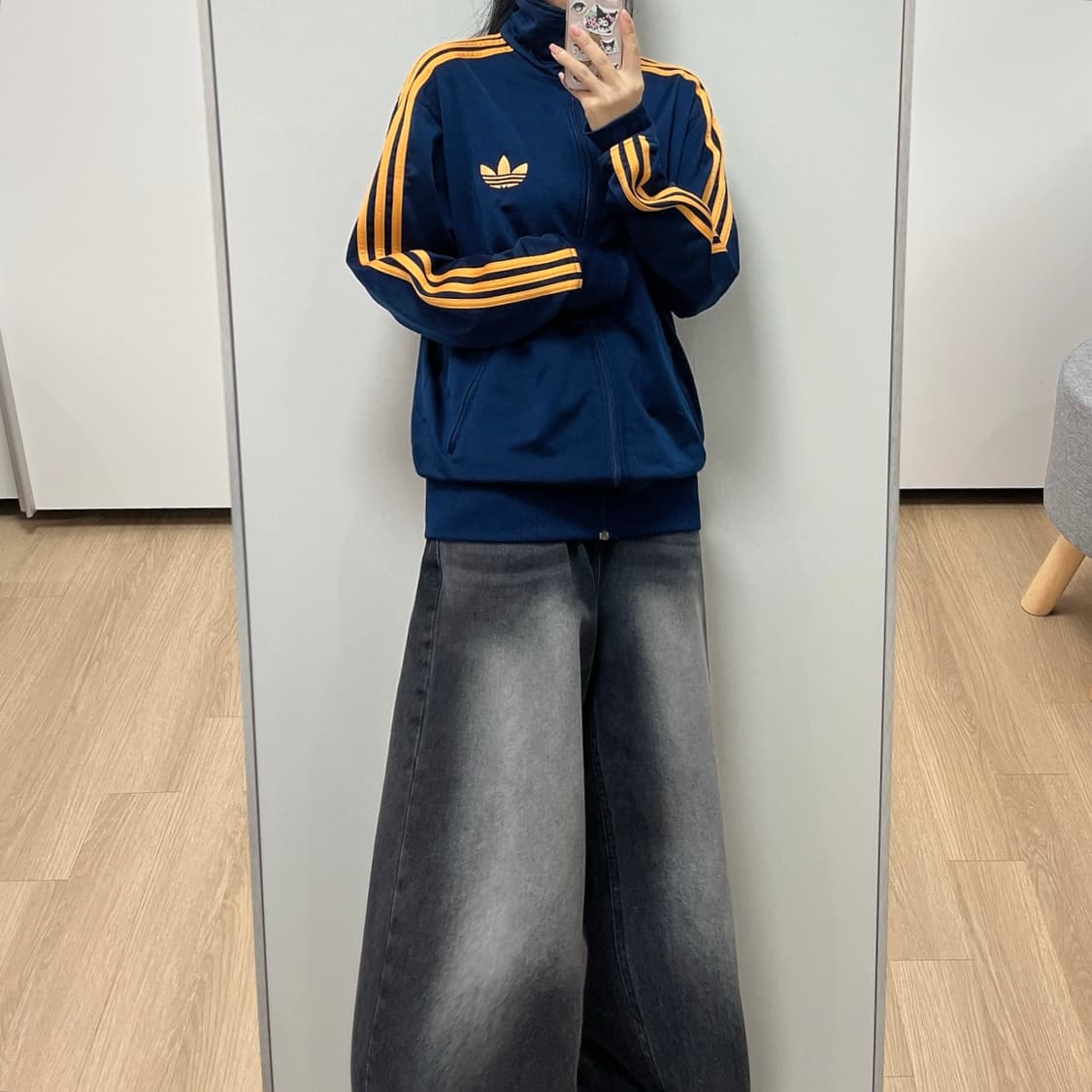 아디다스 구파이어버드 네이비 오렌지 트랙탑 져지 105 상품이미지1