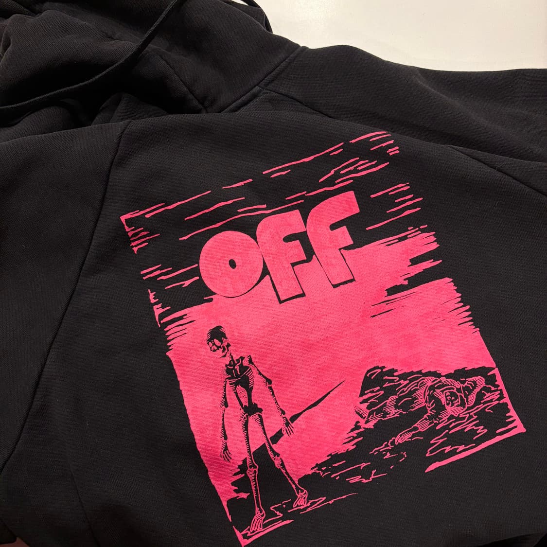 [S] OFF-WHITE 스켈레톤 오프화이트 블랙 더블 후드티 C958 상품이미지10