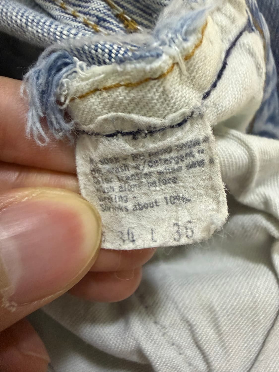 리바이스 501 66후기 셀비지 34x36 상품이미지6