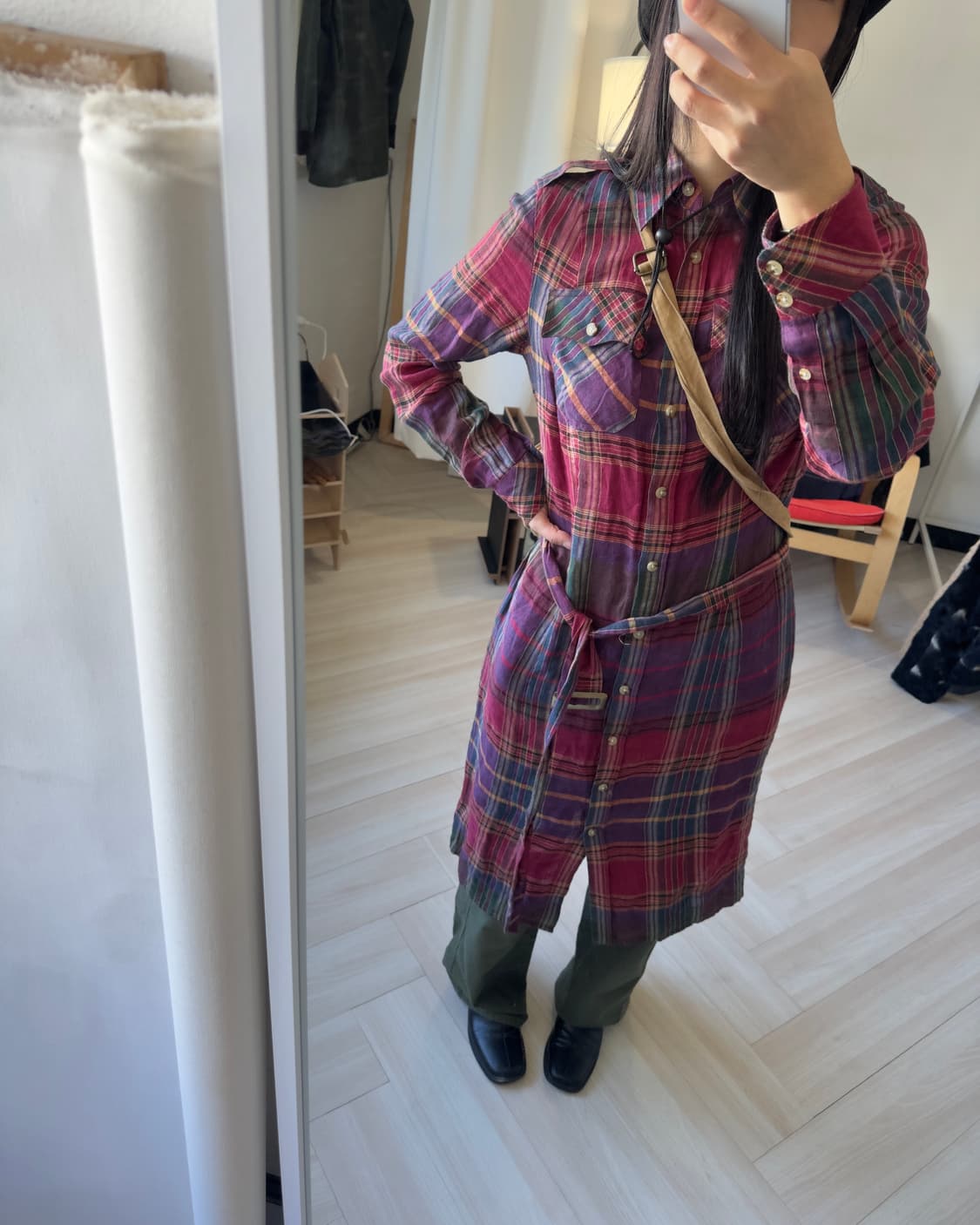 [Ralph Lauren] Classic Check Shirt Dress 상품이미지1