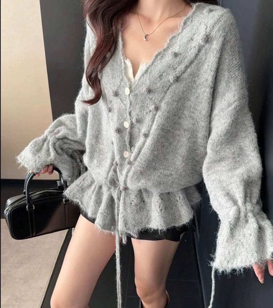 쉬인 V넥 가디건 상품이미지1