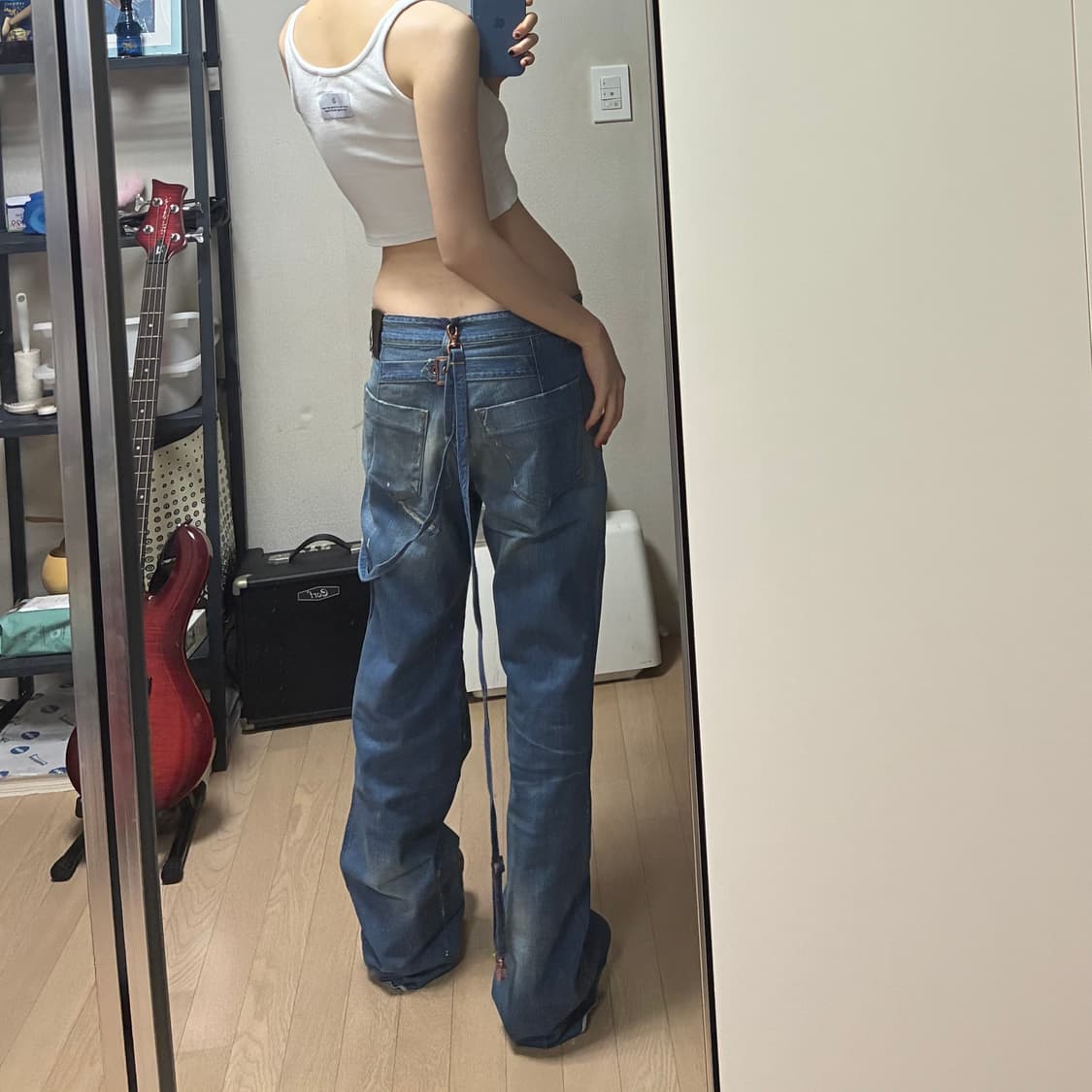 디젤 아카이브 로우라이즈 와이드팬츠 상품이미지4