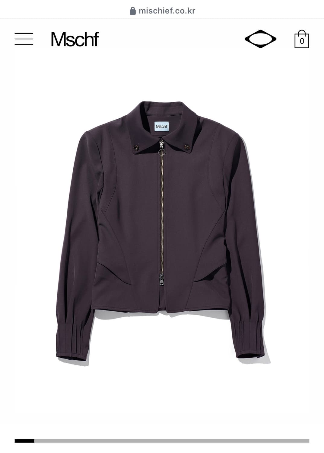 TAILORED UNIFORM JACKET_PURPLE CHARCOAL 상품이미지1