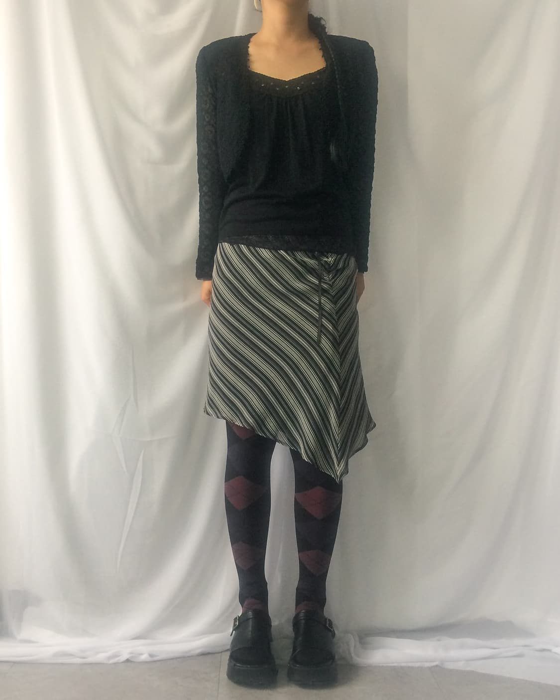 argyle pattern stocking 상품이미지3