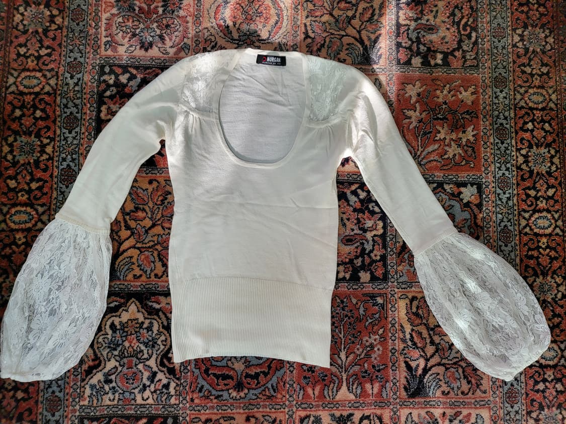 프랑스 모르간 레이스 소매 니트  상품이미지6