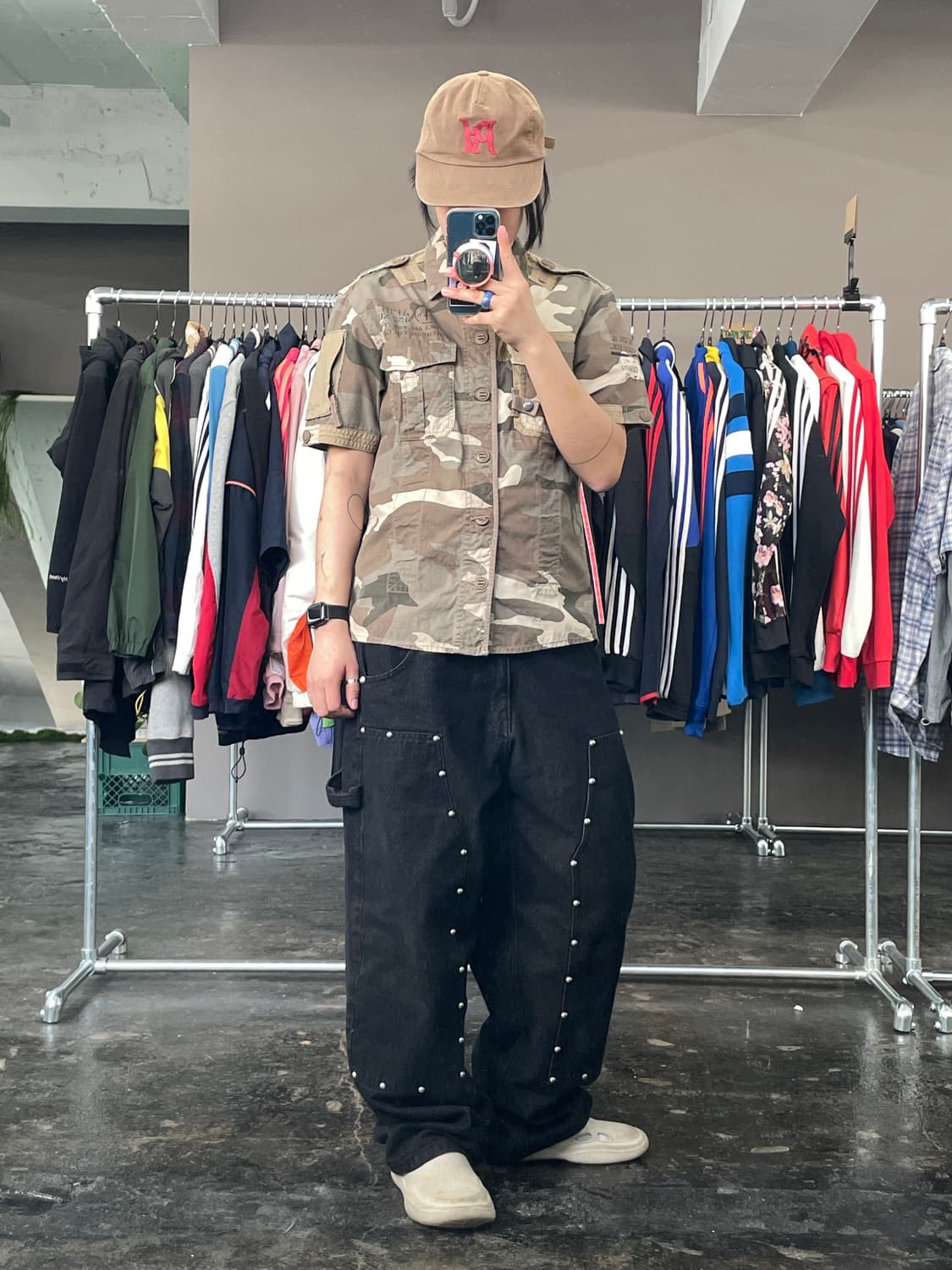 AVIREX 카모 반팔 셔츠 상품이미지6