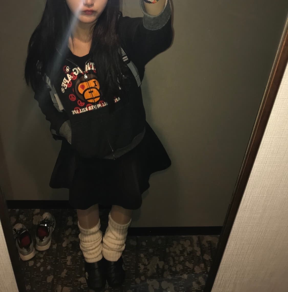 베이비마일로 후드집업 블랙 상품이미지1
