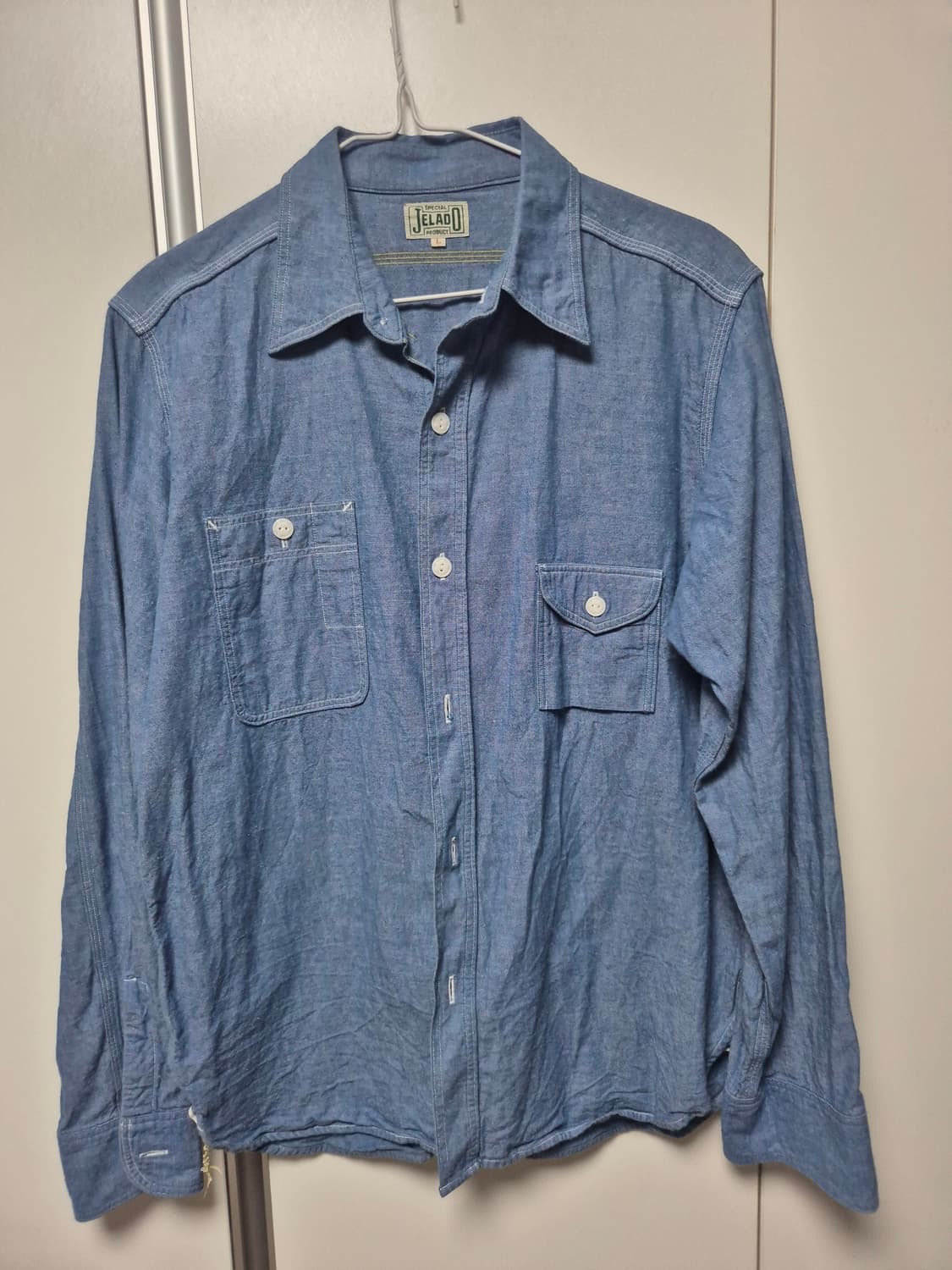 제라도 스모커 샴브레이 셔츠 L사이즈 상품이미지1