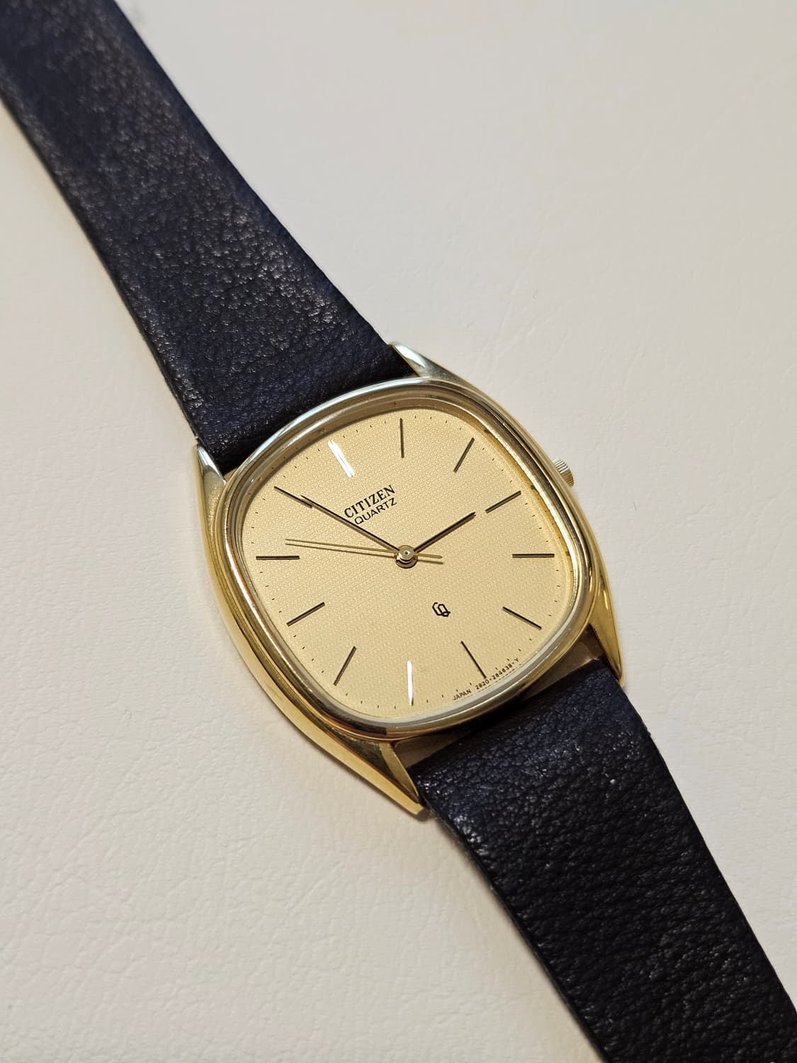 빈티지 시티즌 금장 쿼츠 가죽 시계 상품이미지1