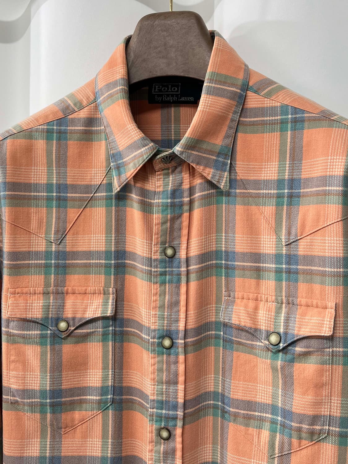 폴로 랄프로렌 콘초 살몬 플레이드 사우스 웨스턴 셔츠 상품이미지5