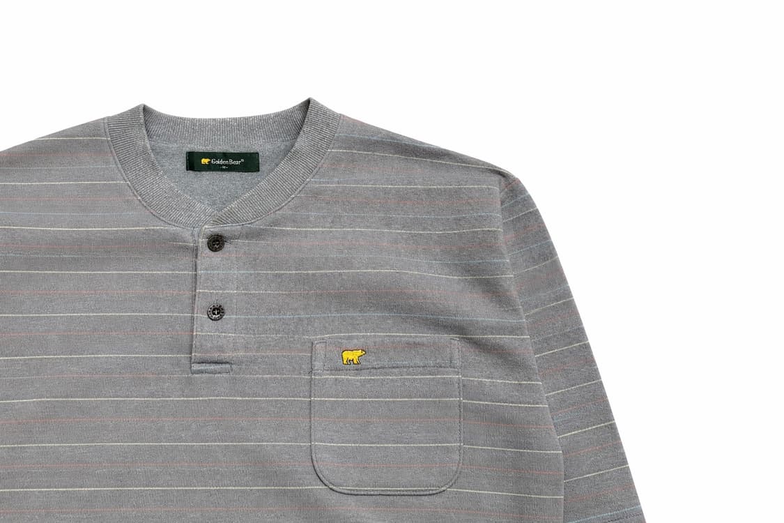 JPN 90s~00s일본 빈티지 y2k 골든베어 스트라이프 헨리넥 맨투맨 상품이미지4