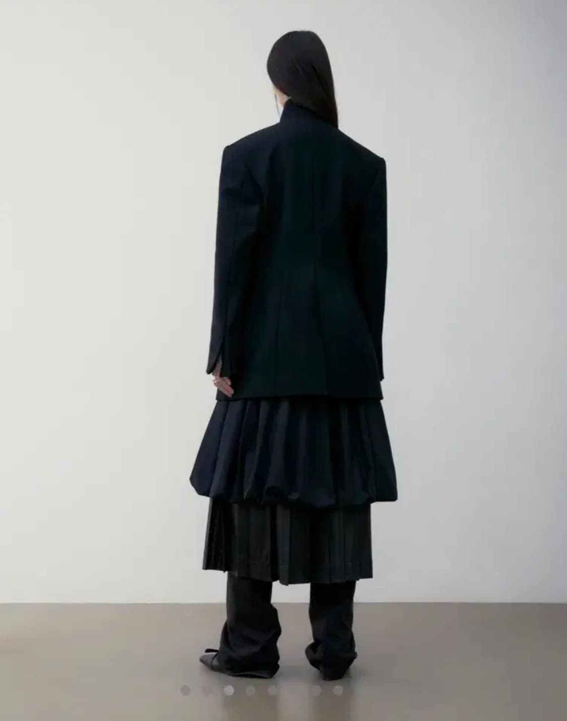 로우클래식 슬림핏 울 코트 블랙 s 상품이미지3