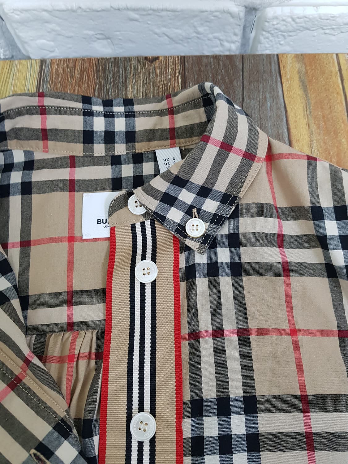 [55/36] 버버리 노바체크 셔츠 원피스 벨트 세트 상품이미지7