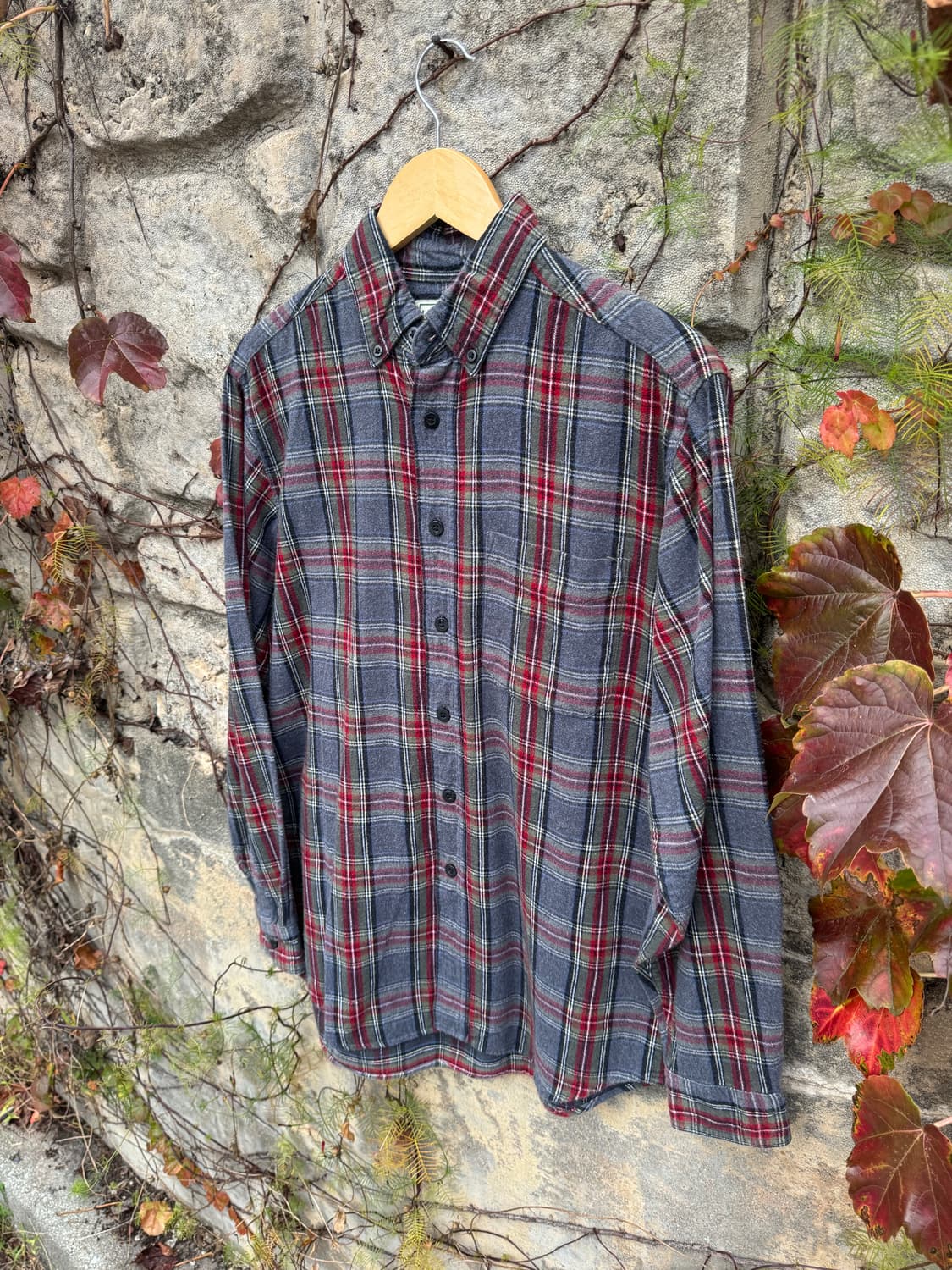 엘엘빈 빈티지 체크 플란넬 셔츠 s 상품이미지3