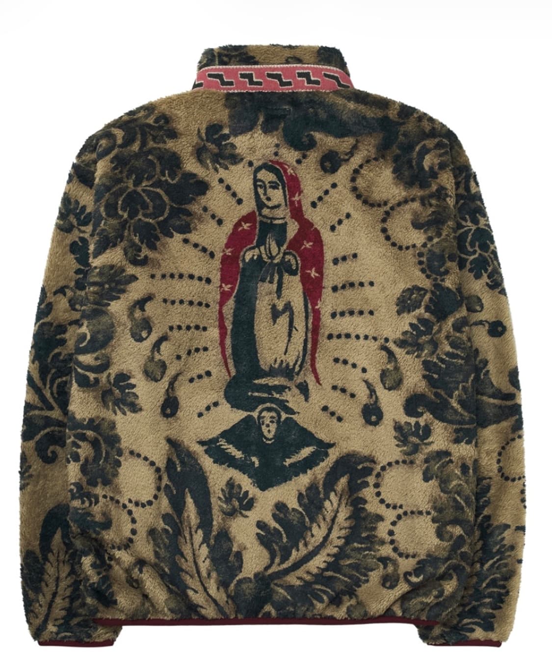 캐피탈 다마스크 패턴 마리아 플리스 집 블루종 베이지 상품이미지1