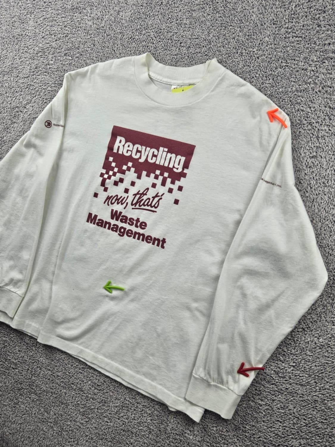 8~90's USA HEF-T 싱글 스티치 롱 슬리브 (XL)/11128 상품이미지4