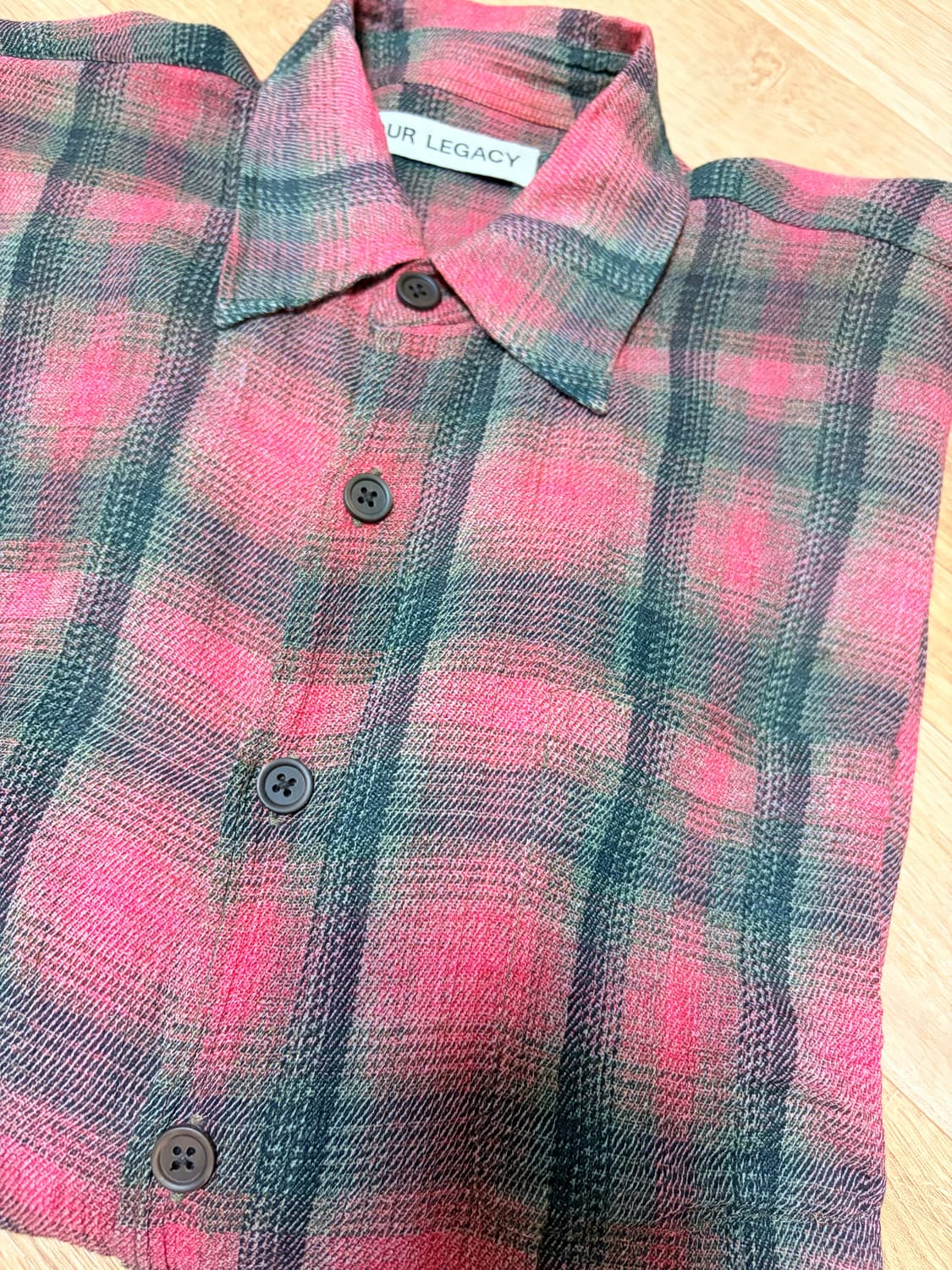 아워레가시 버로우드 셔츠 빅 럼버체크 상품이미지4