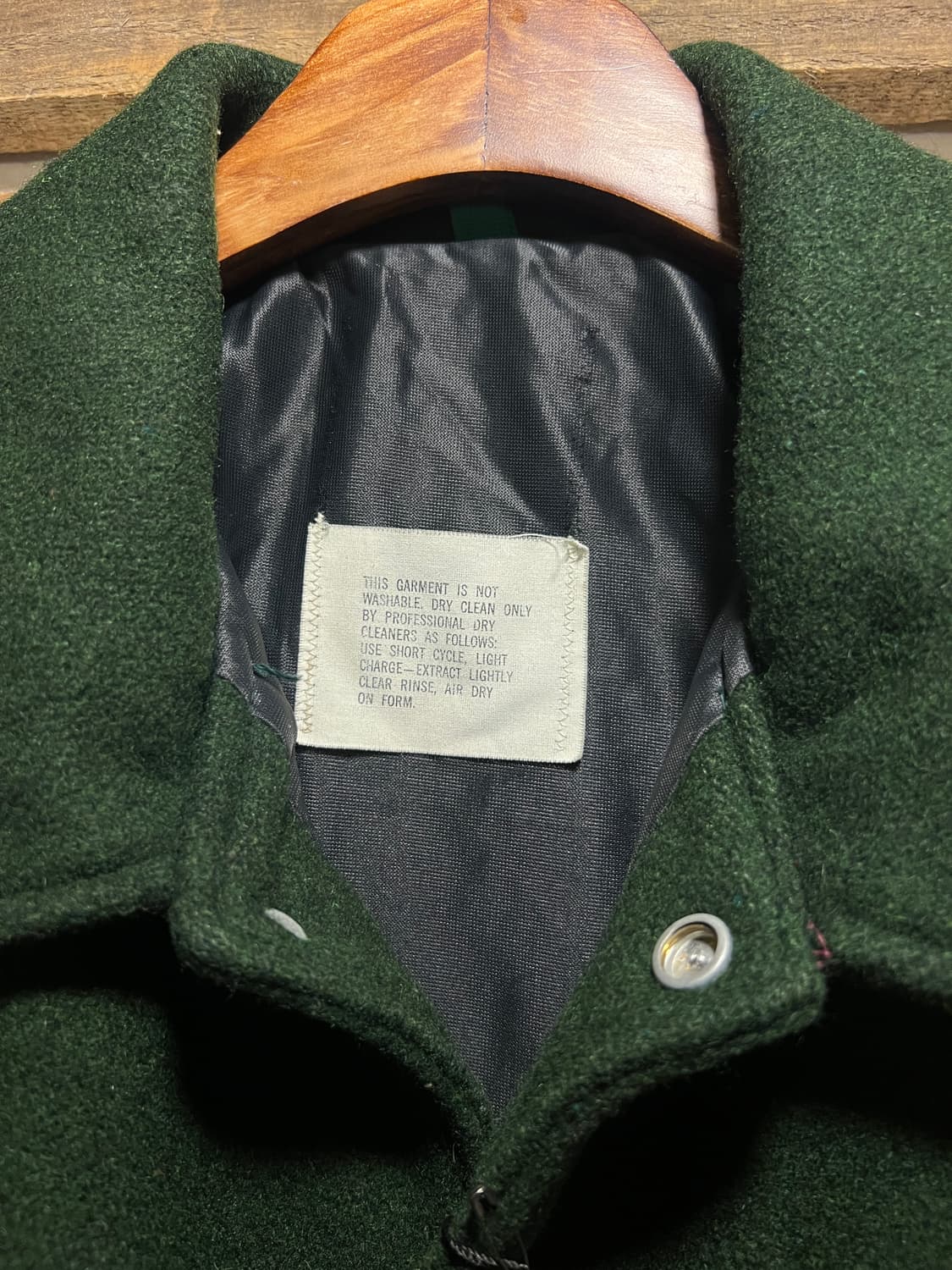 [L]Made in USA HUGHIE M 그린 바시티 자켓 상품이미지2