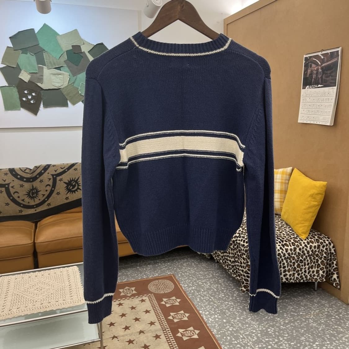 마리테 프랑소와 저버 캐주얼 레트로 배색 니트 M C10342 상품이미지4