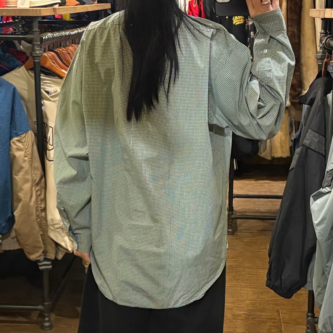 [HI] Polo 폴로 긴팔 셔츠 민트체크 상품이미지5