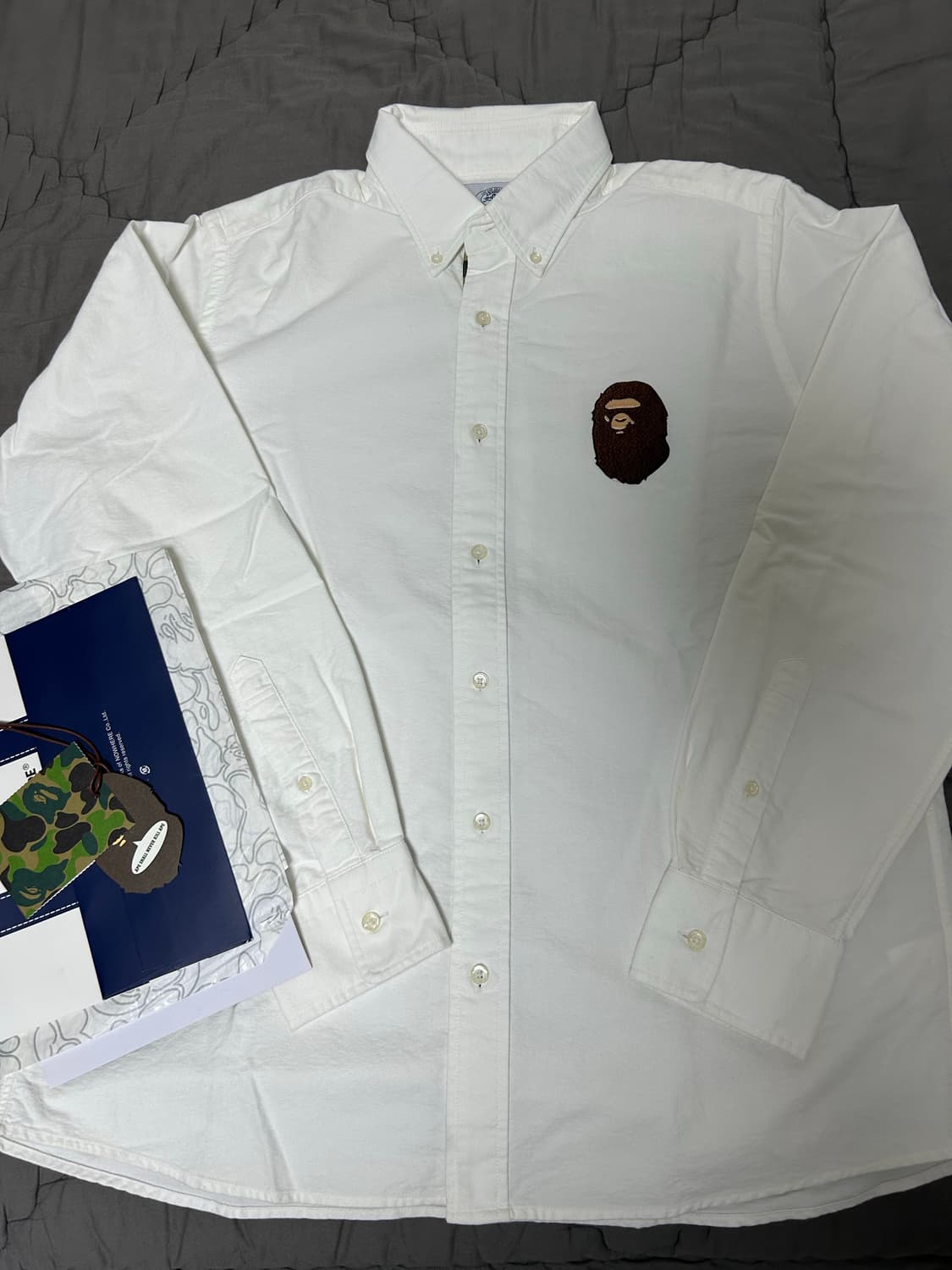 베이프 옥스퍼드셔츠 화이트 상품이미지3