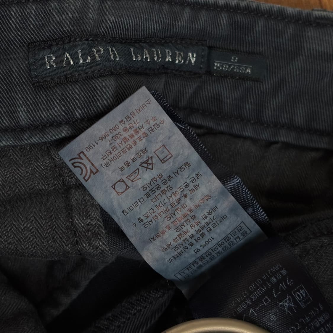 폴로 랄프로렌 가먼트다잉 면바지 26 빈티지 네이비 나염 워싱 상품이미지8