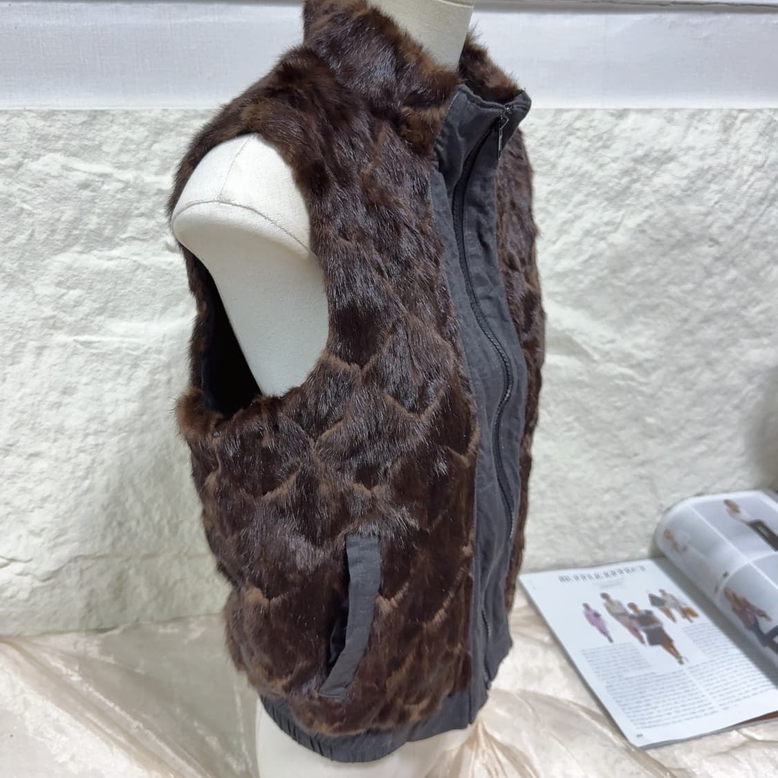 빈티지 밍크 조끼 베스트 상품이미지3