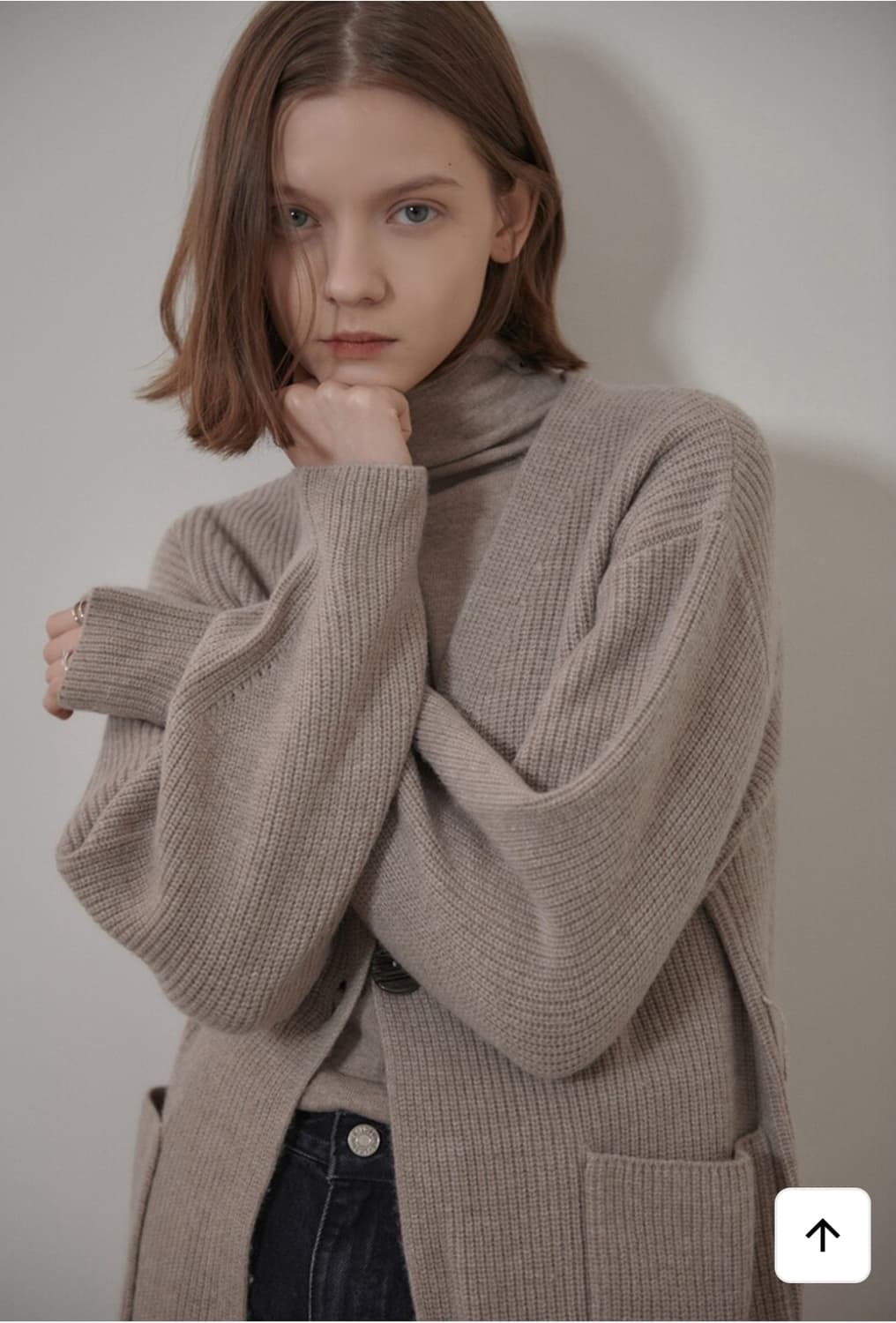 루에브르 캐시미어 벨티드 니트 가디건 상품이미지3