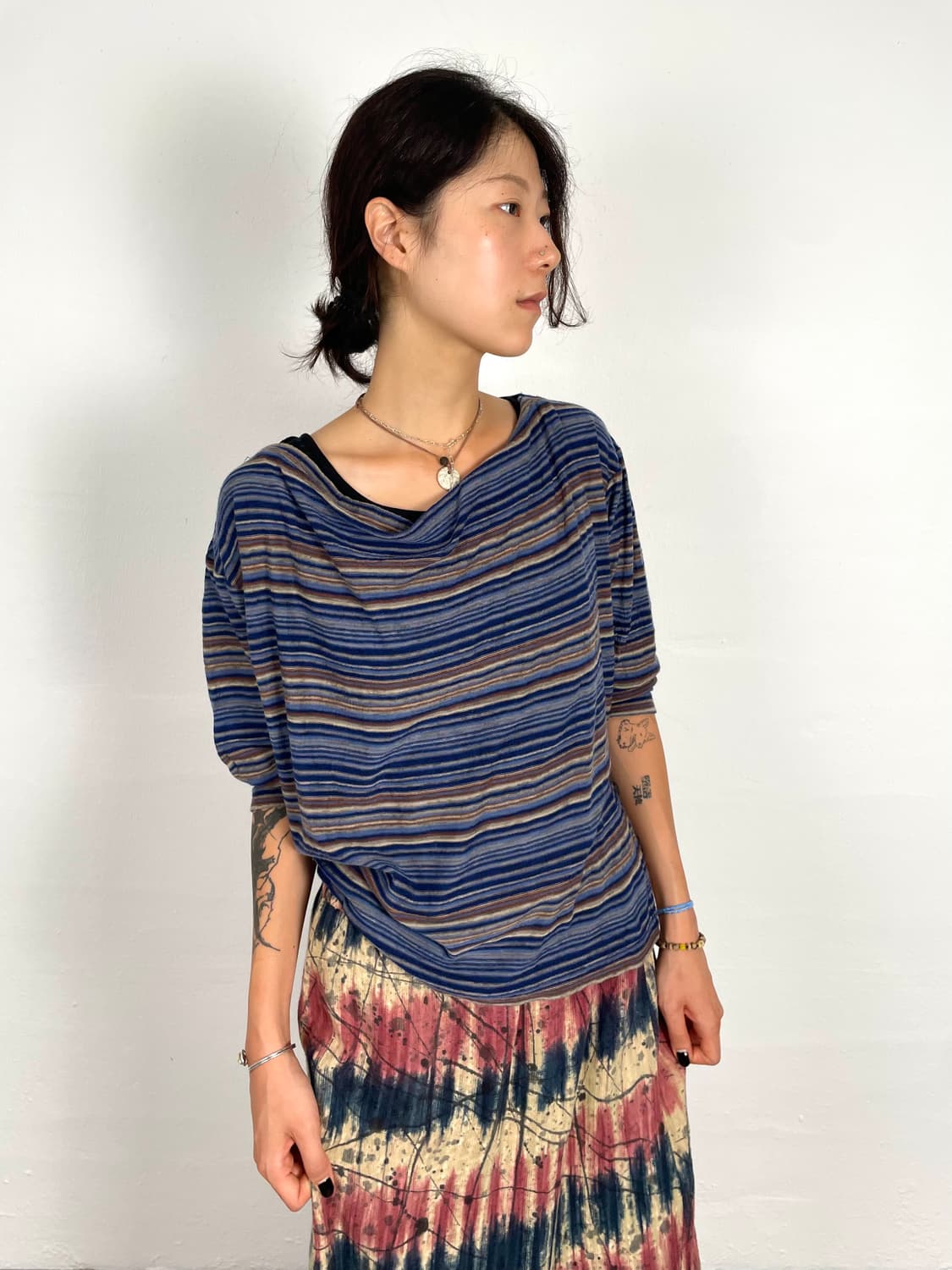 90s issey miyake plantation stripe top   상품이미지1