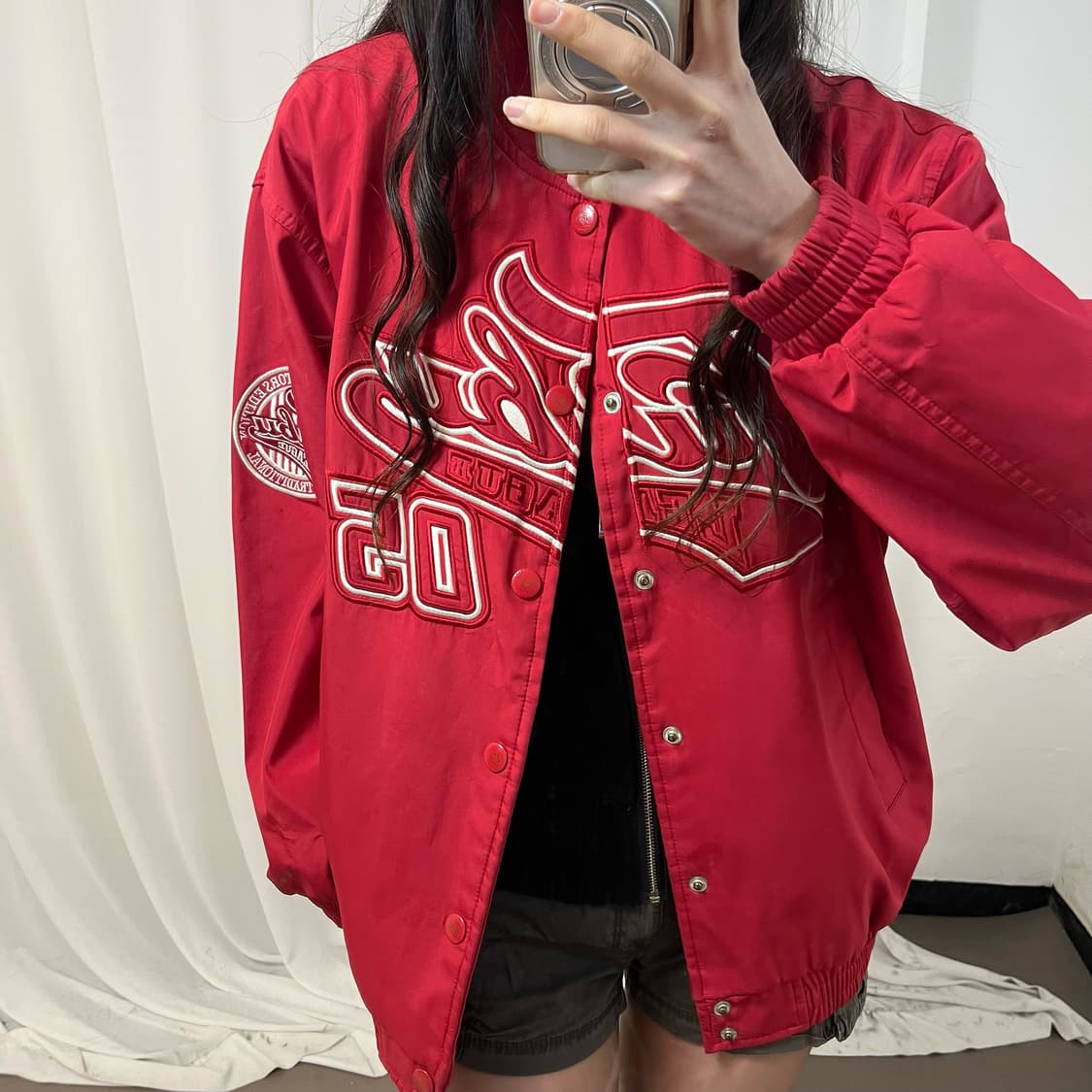 FUBU Red Varsity Jacket 상품이미지3
