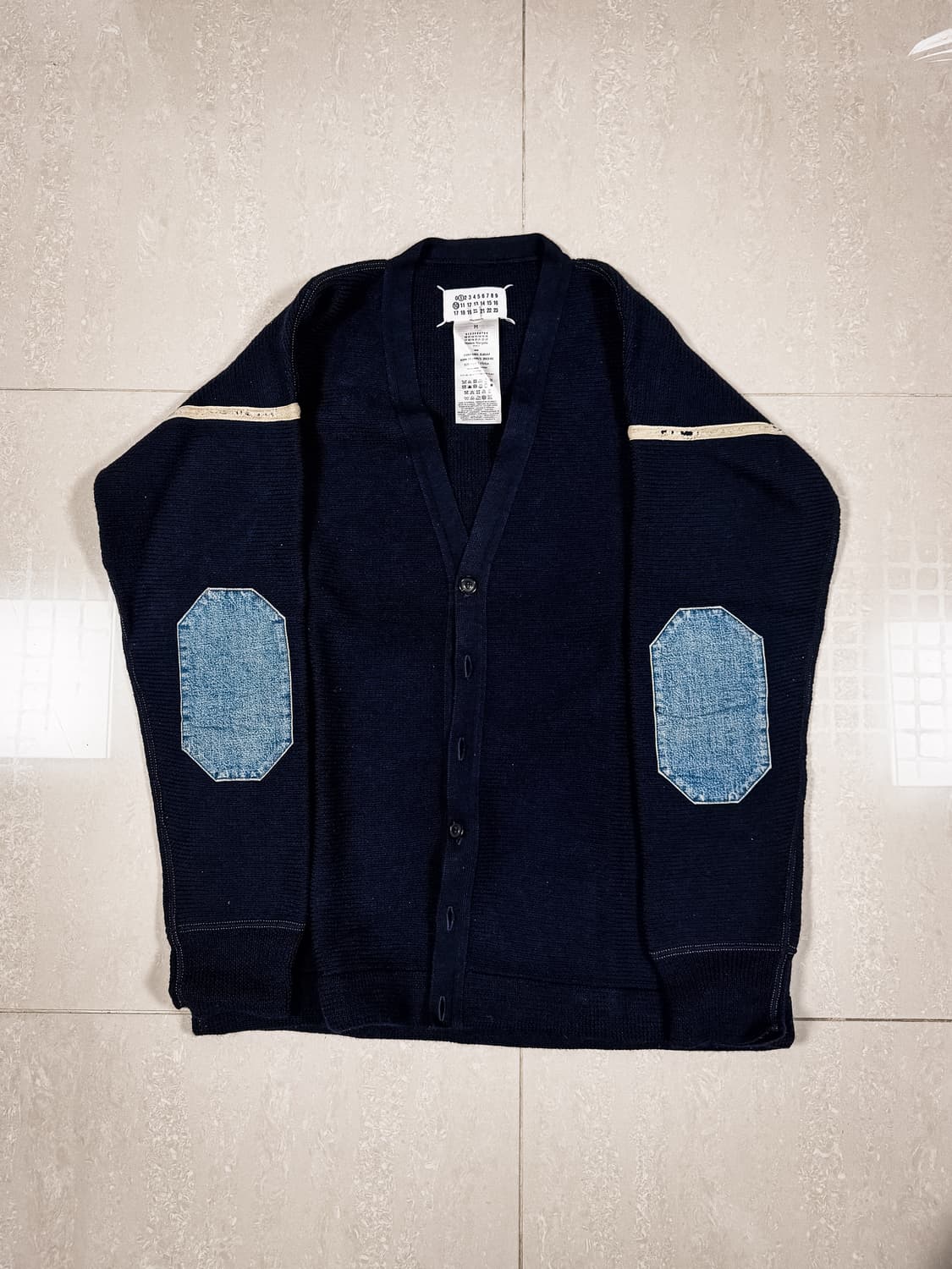 메종 마르지엘라 엘보패치 가디건 (Navy) 상품이미지6