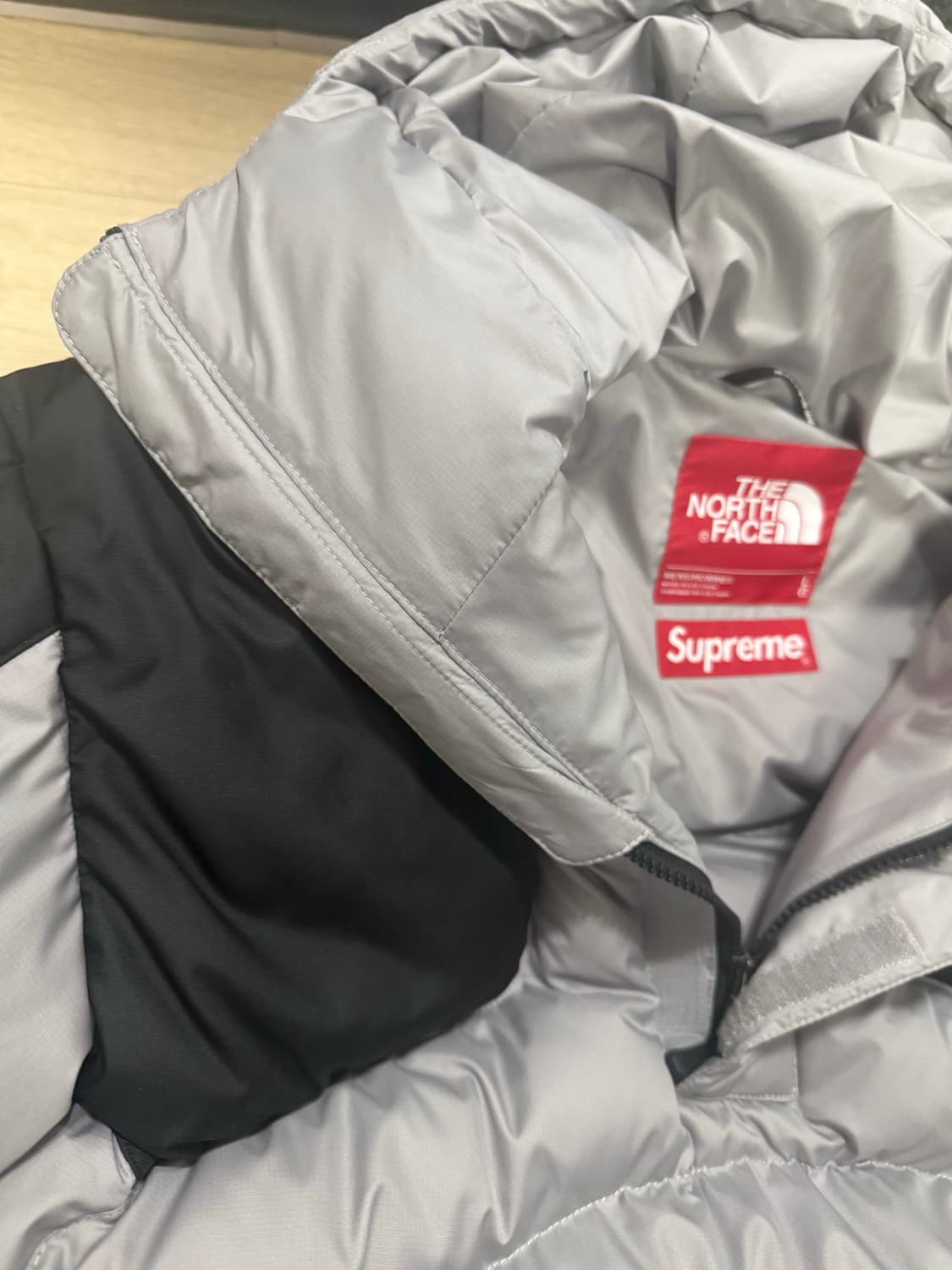 슈프림 x 노스페이스 800-필 하프 집 후드 풀오버 그레이 - 22FW 상품이미지4
