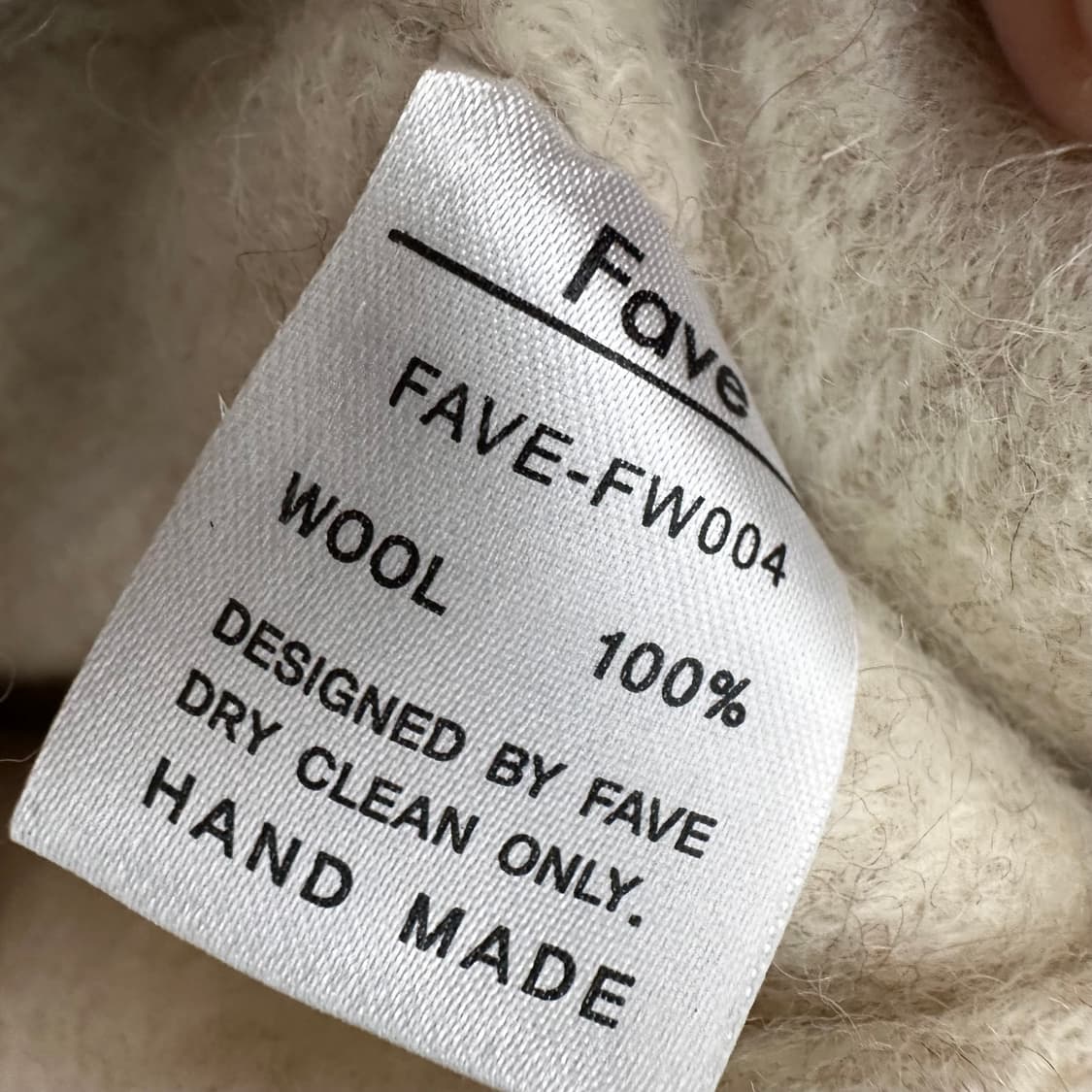 Fave 헤링본 핸드베이드 울 롱 코트 아이보리 F 상품이미지9