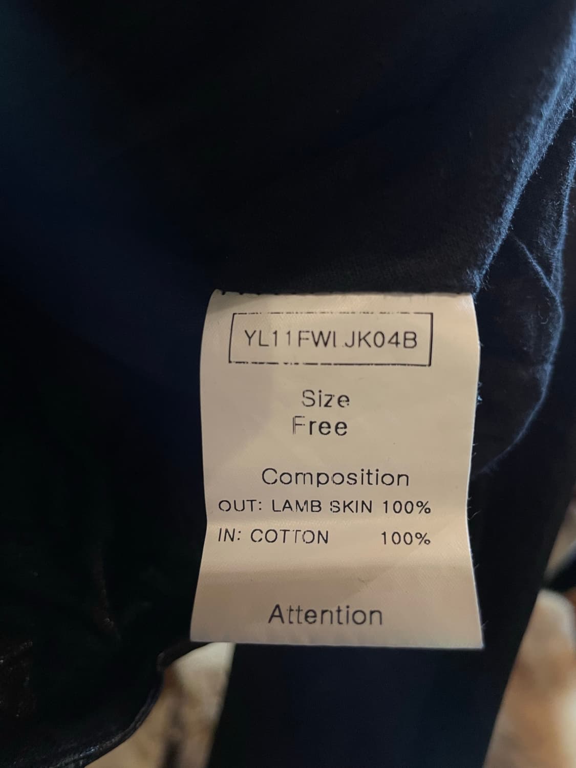 YOULAH 램스킨 바이커 자켓 블랙 상품이미지5