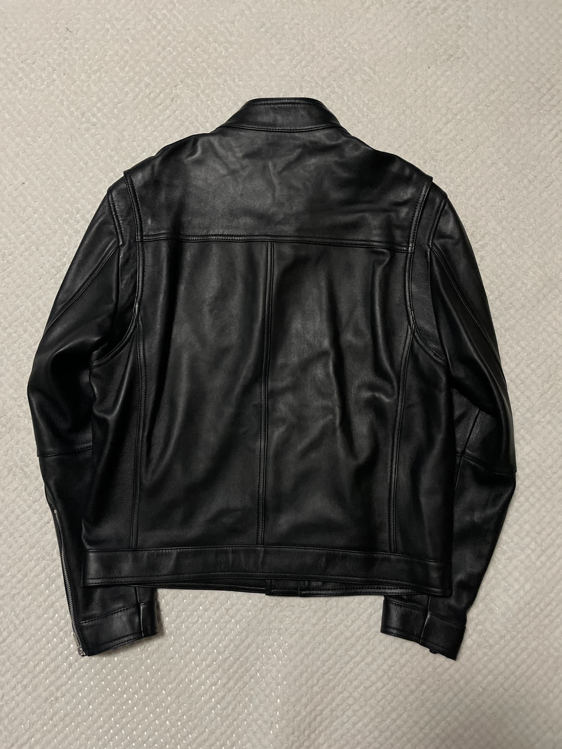 SPRONE 스페로네 웨스턴 무드 램스킨 양가죽 바이커 레더 자켓 상품이미지2