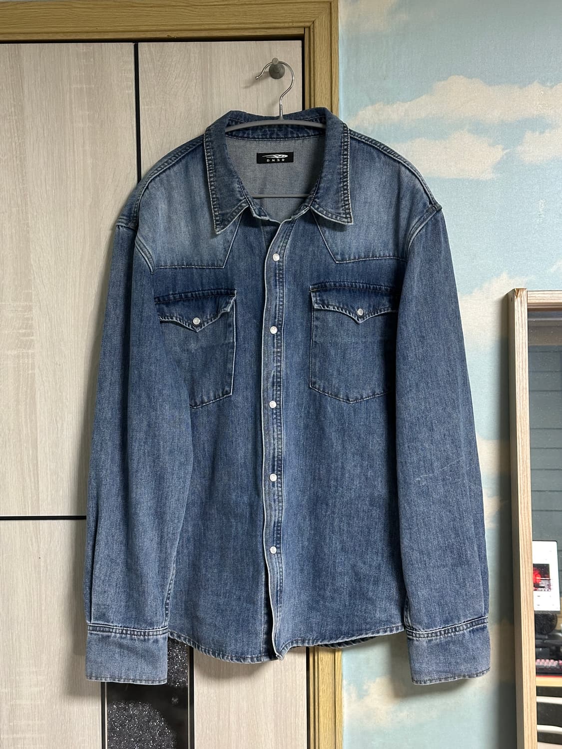 (XL) DNSR 웨스턴 데님 셔츠 블루 상품이미지3