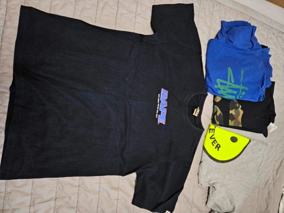 베이프 반팔 티셔츠 블랙 상품이미지3