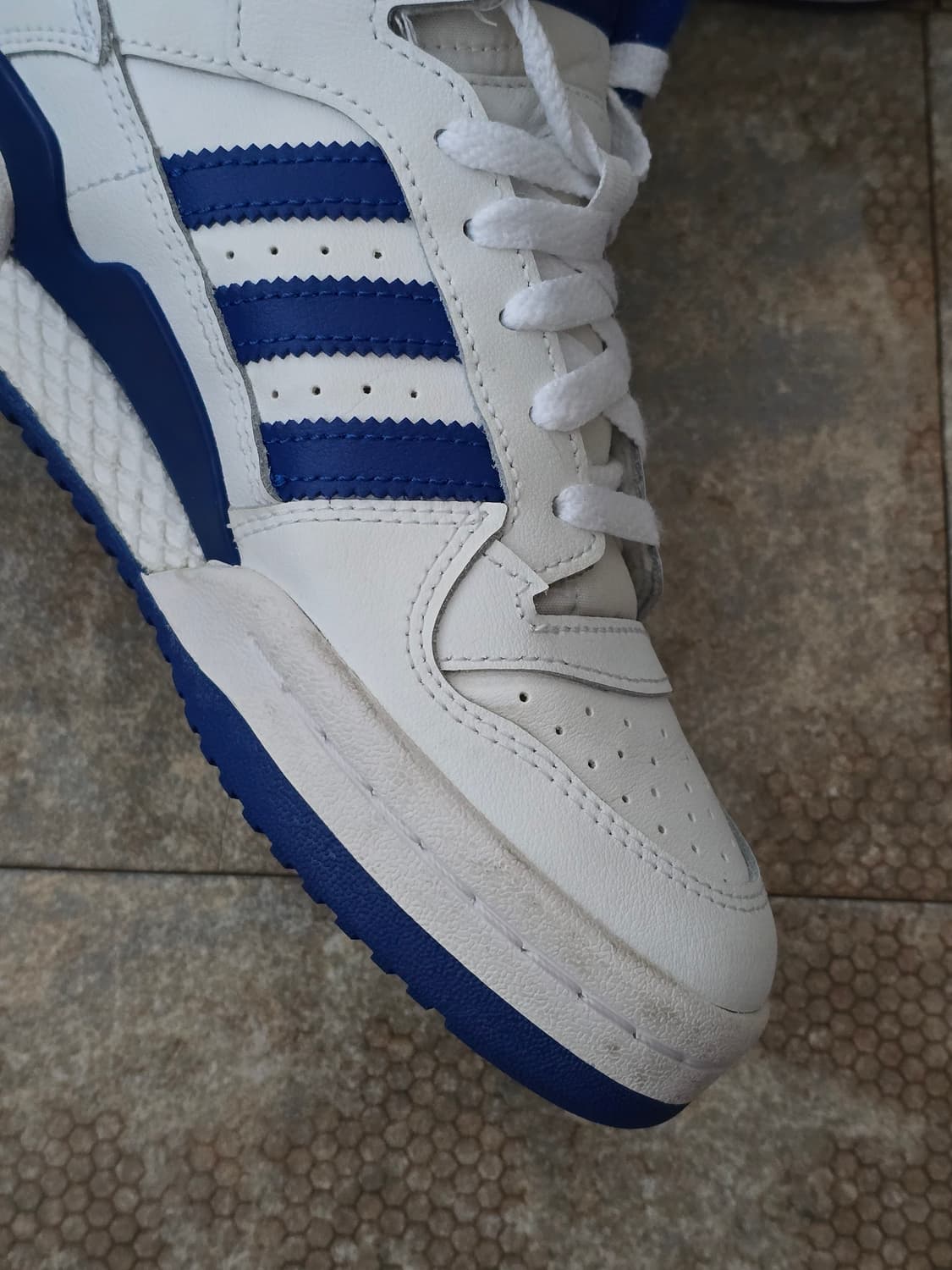 (225)아디다스 포럼 미드 화이트 블루 상품이미지5