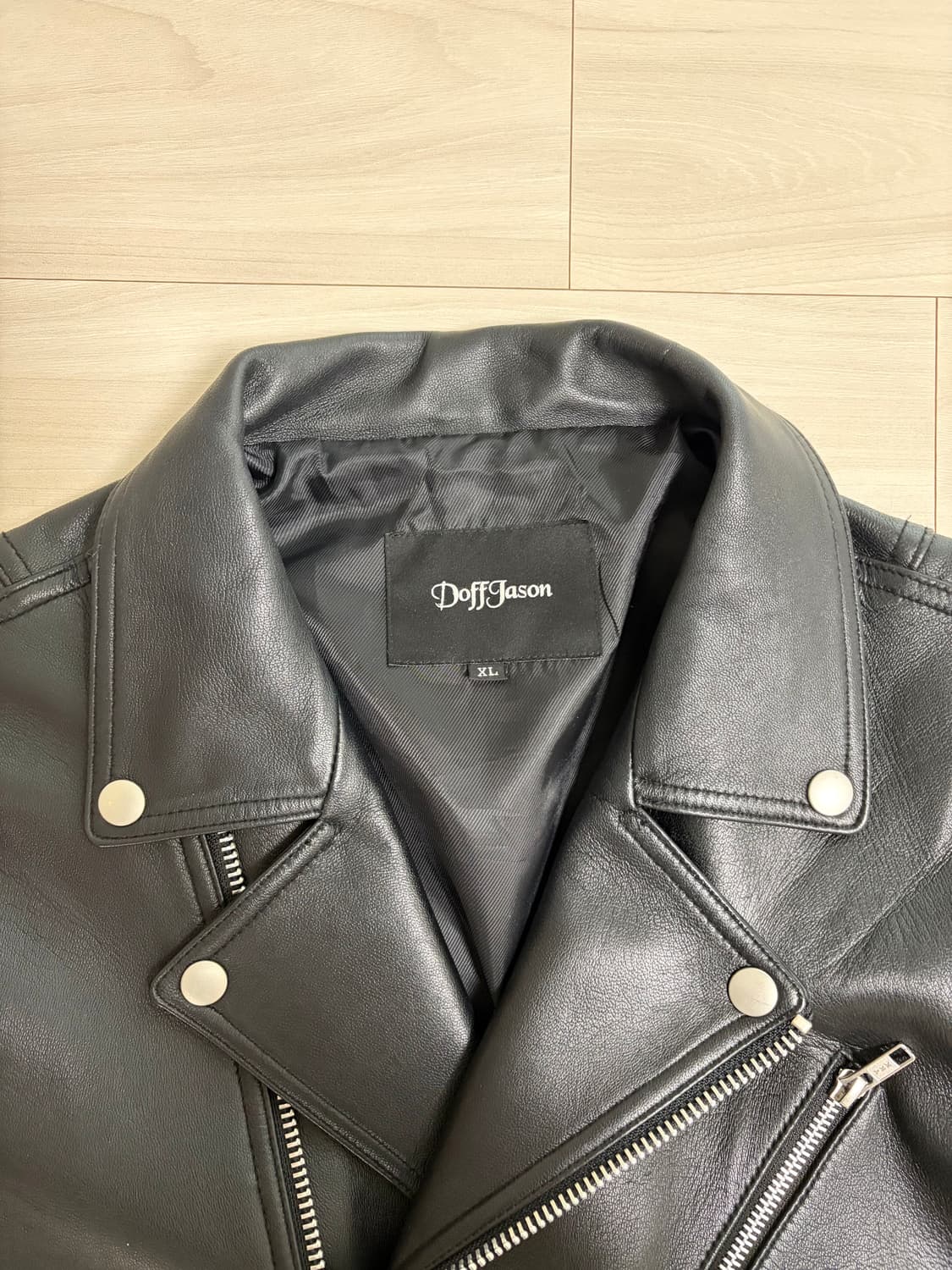 도프제이슨 램스킨 양가죽 더블 라이더 자켓 XL 상품이미지5