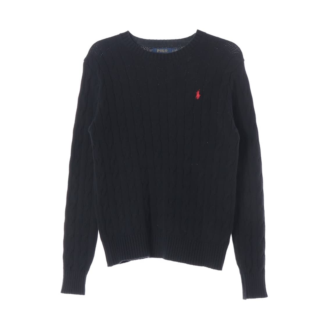 폴로 랄프로렌 케이블 니트 코튼 스웨터 블랙 S 상품이미지1