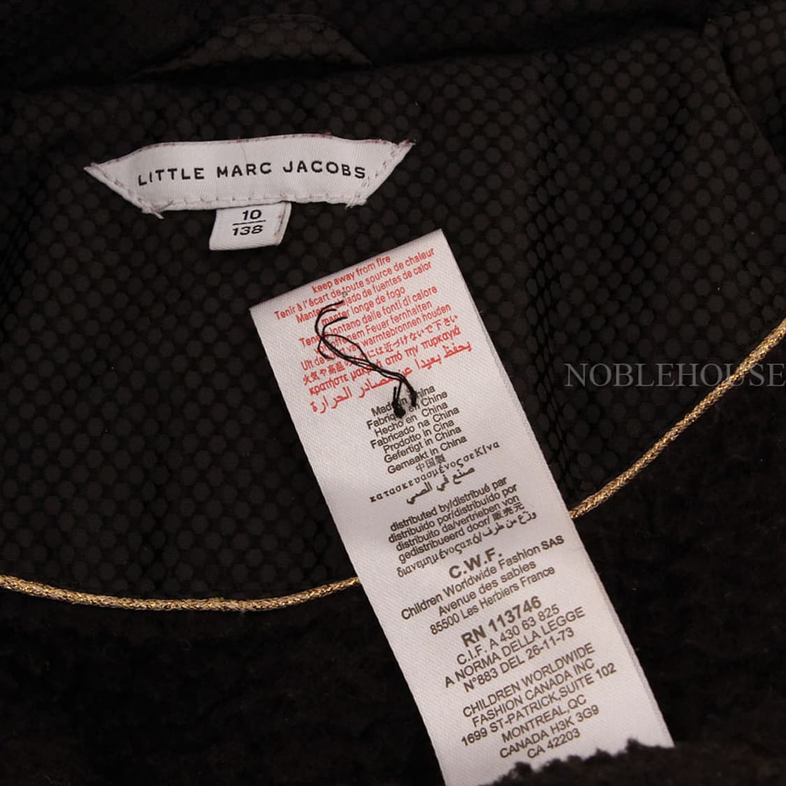 마크제이콥스 키즈 블랙 후드 패딩점퍼(10세) 상품이미지3